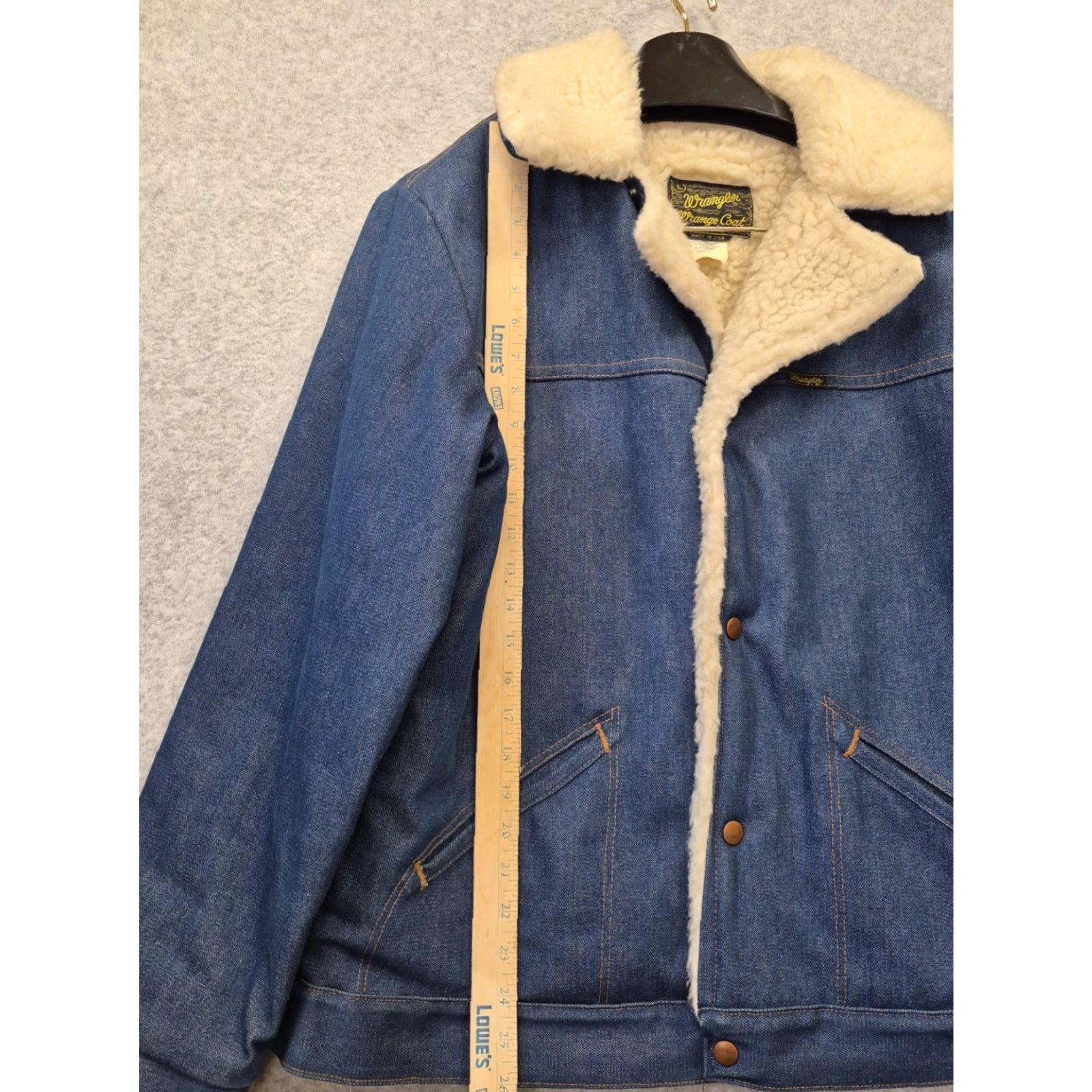 Wrangler VINTAGE Wrangler Jacket Coat Womens Large Blue Denim Sherpa Lined 90s USA GUC Denim Jacket Western Retro Shirt? Size L / US 10 / IT 46 - 5 Thumbnail