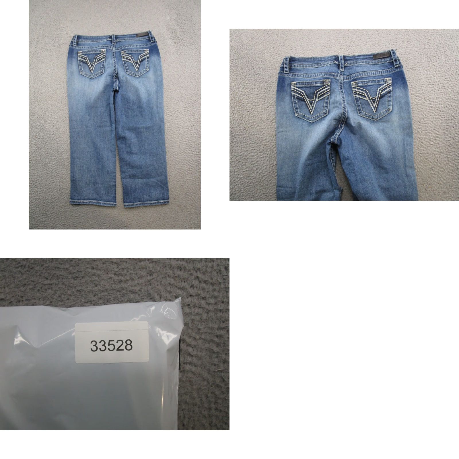 Vintage VTG Y2K VIGOSS Capri Blue Denim Stretch Jeans Women's Size 14 Embroidered Size 36" / US 14 / IT 50 - 9 Thumbnail