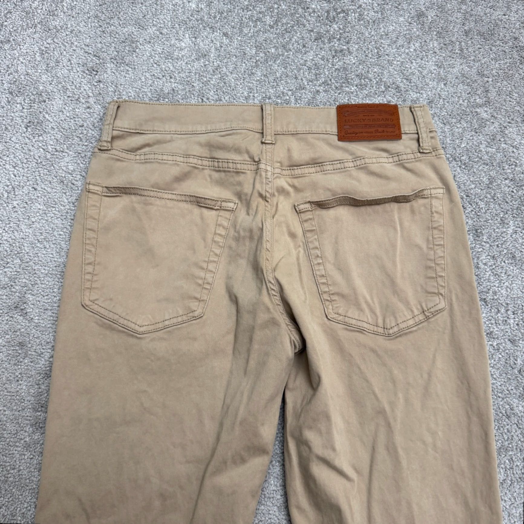 Lucky Brand Lucky Brand 223 Straight Leg Chino Pants Mens 31x32 Brown Cotton Classic Casual Workwear Trending 00s Mens Size US 31 - 3 Thumbnail