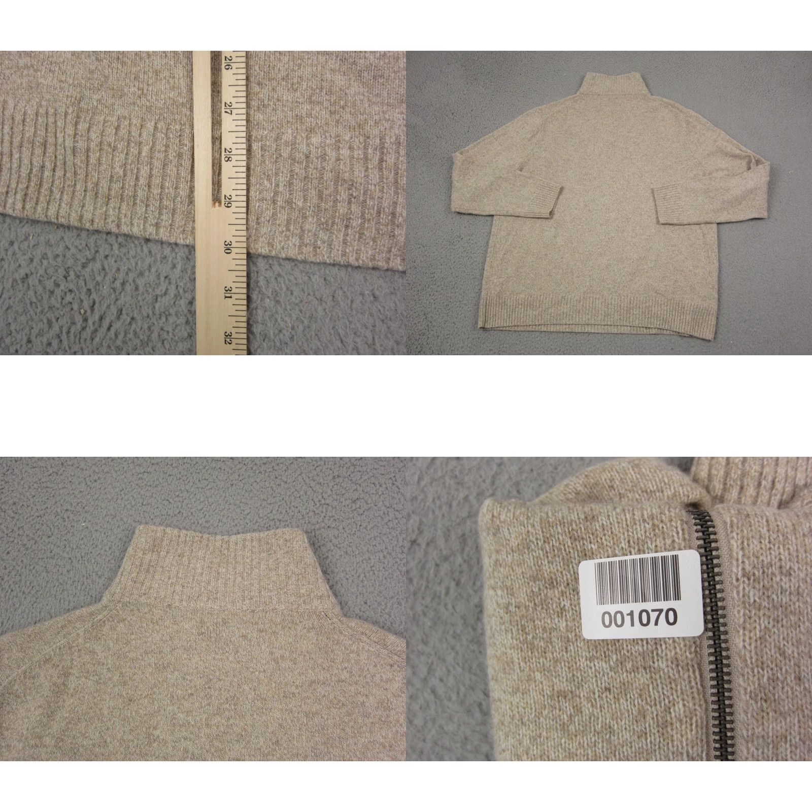 J.Crew VINTAGE J.CREW Sweater Mens XL Brown Merino Wool 1/4 Zip 90s Crew Neck Cardigan Pullover Size US XL / EU 56 / 4 - 8 Thumbnail