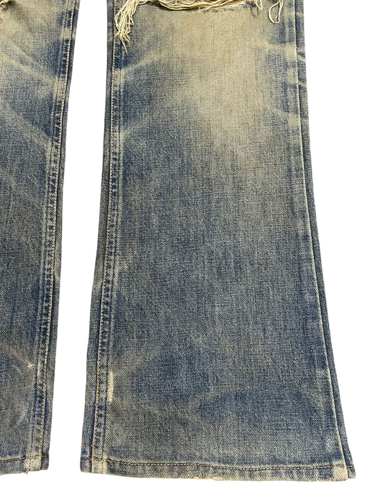 W&LT Vintage W&LT Kiss The Future Mud Wash Distress Bootcut Jeans Size US 32 / EU 48 - 8 Thumbnail