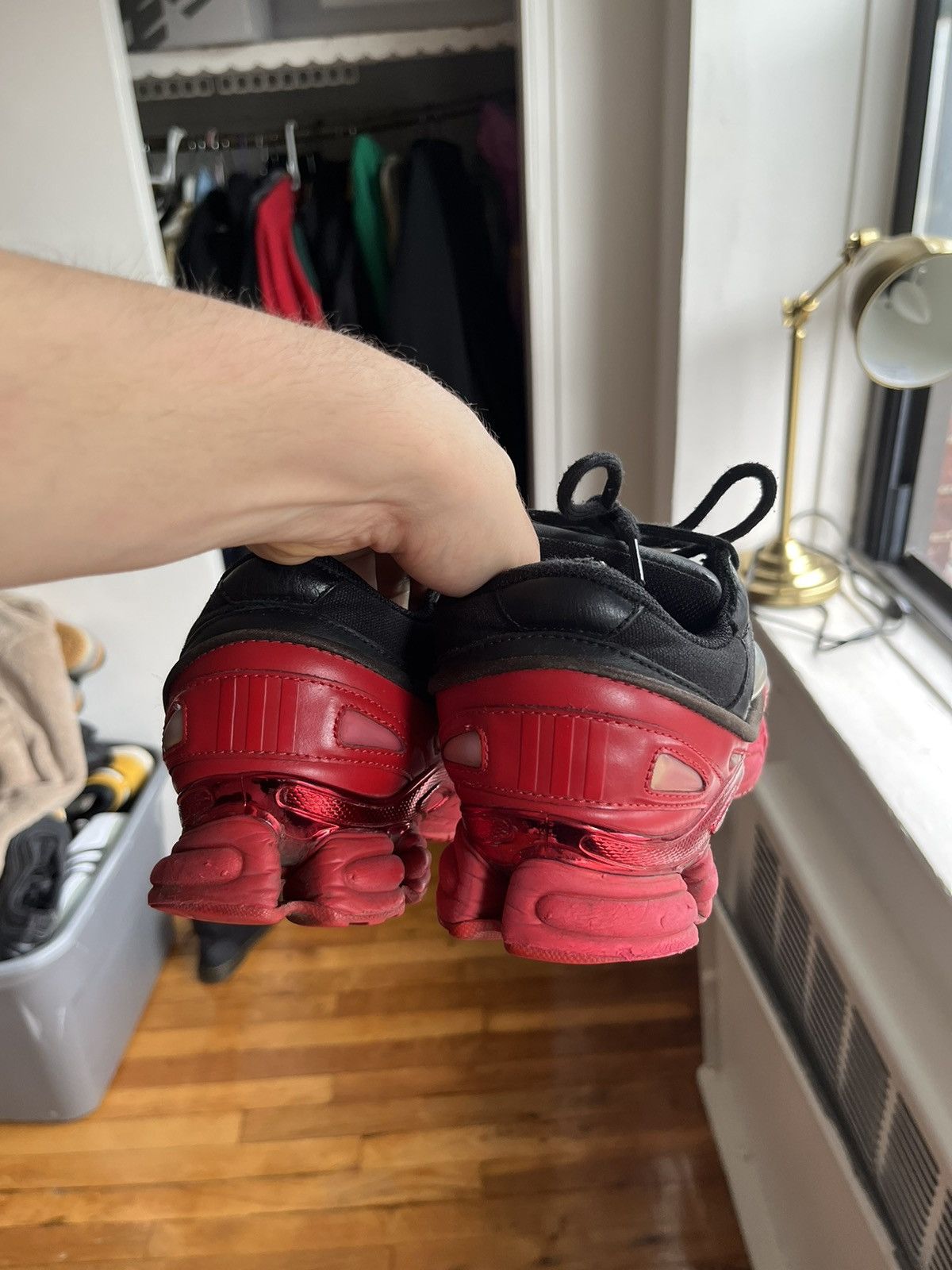 Raf by Raf Simons Adidas by RAF Simons Ozweego 3 Burgundy Red and black Size US 7 / EU 40 - 4 Thumbnail