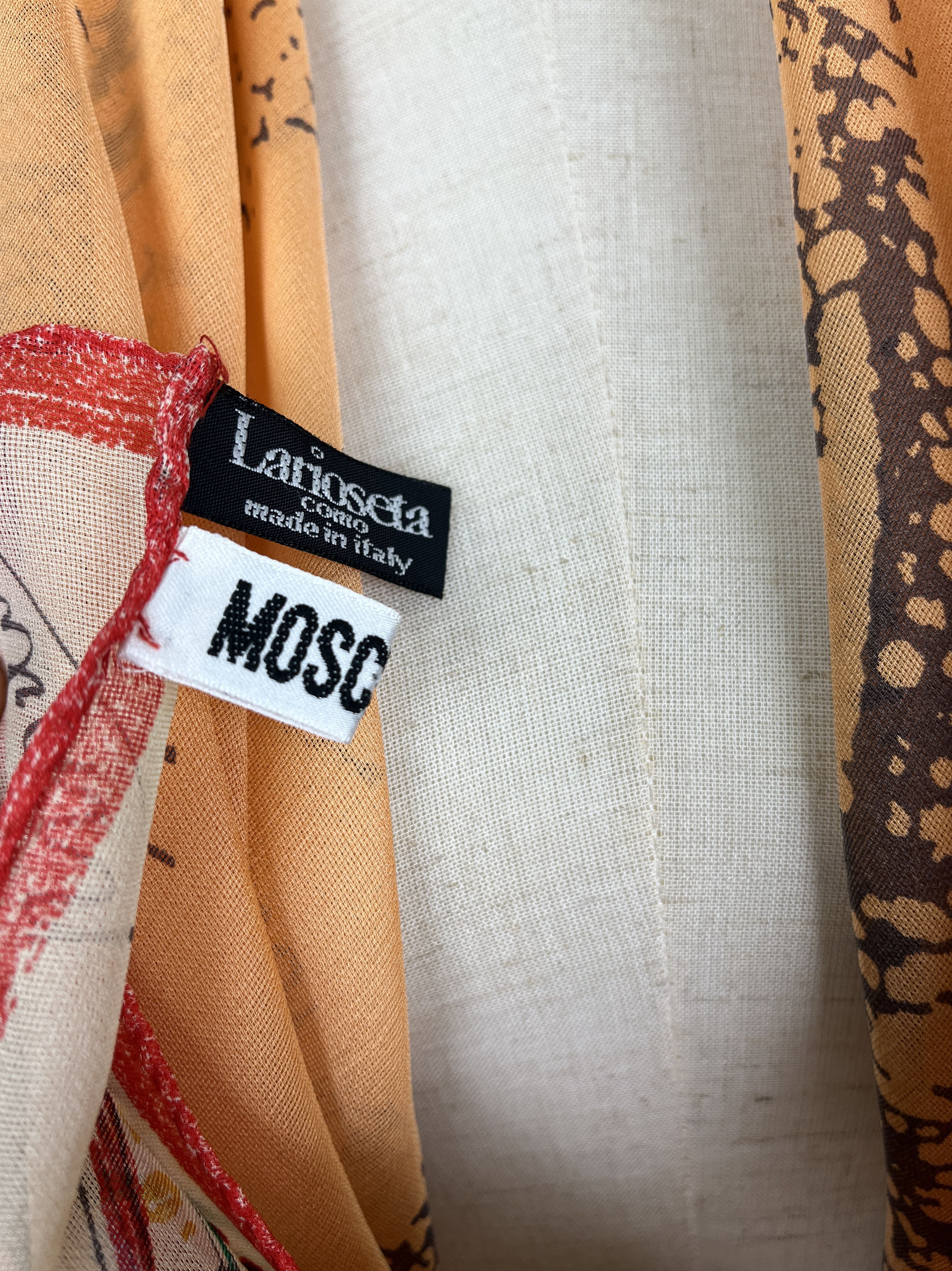 Moschino Moschino Vintage Illustrated Print Square Scarf Size ONE SIZE - 5 Thumbnail