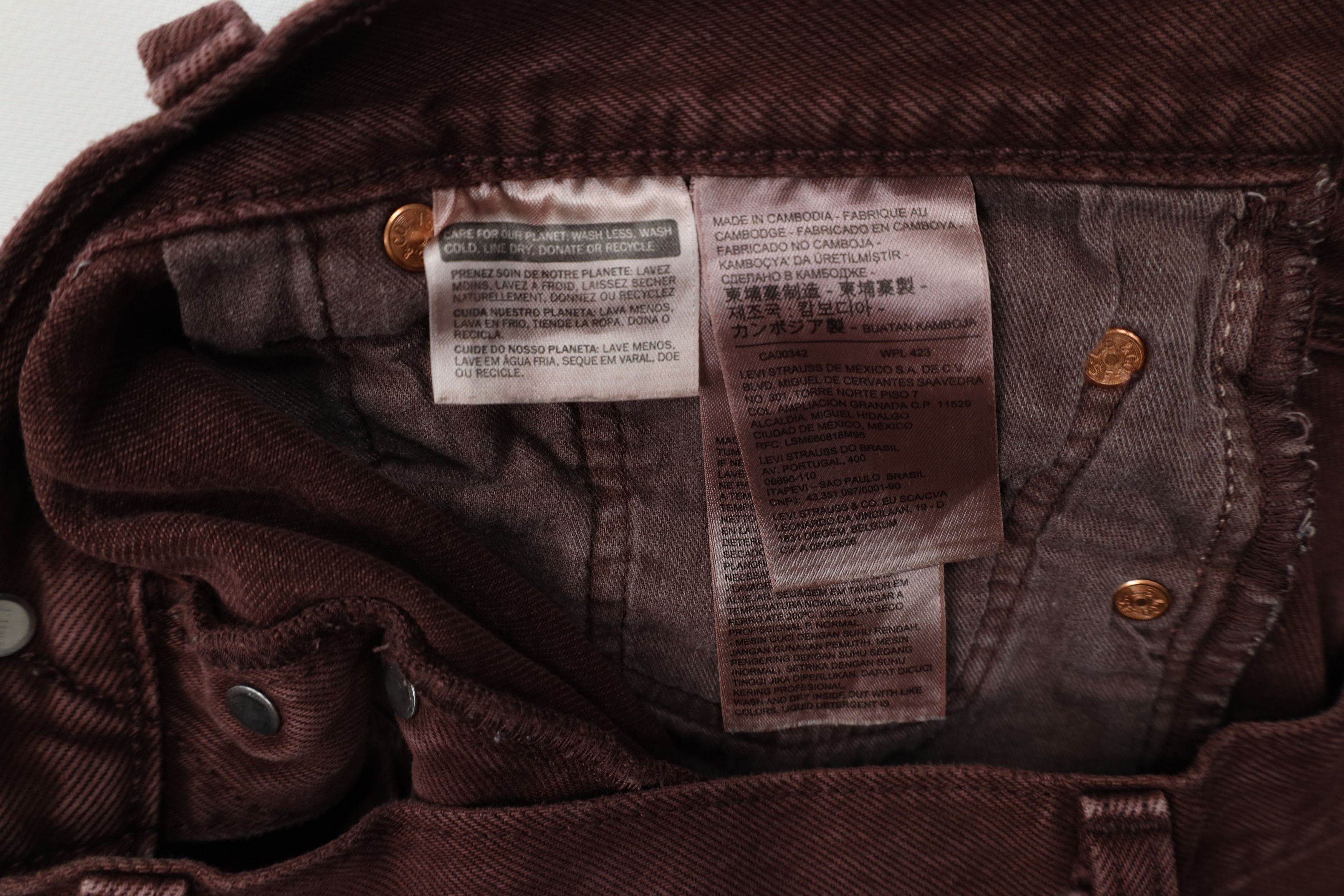 Levi's Vintage Y2K Levis 501xx Original Fit Button Fly Jeans Red Size US 36 / EU 52 - 7 Thumbnail