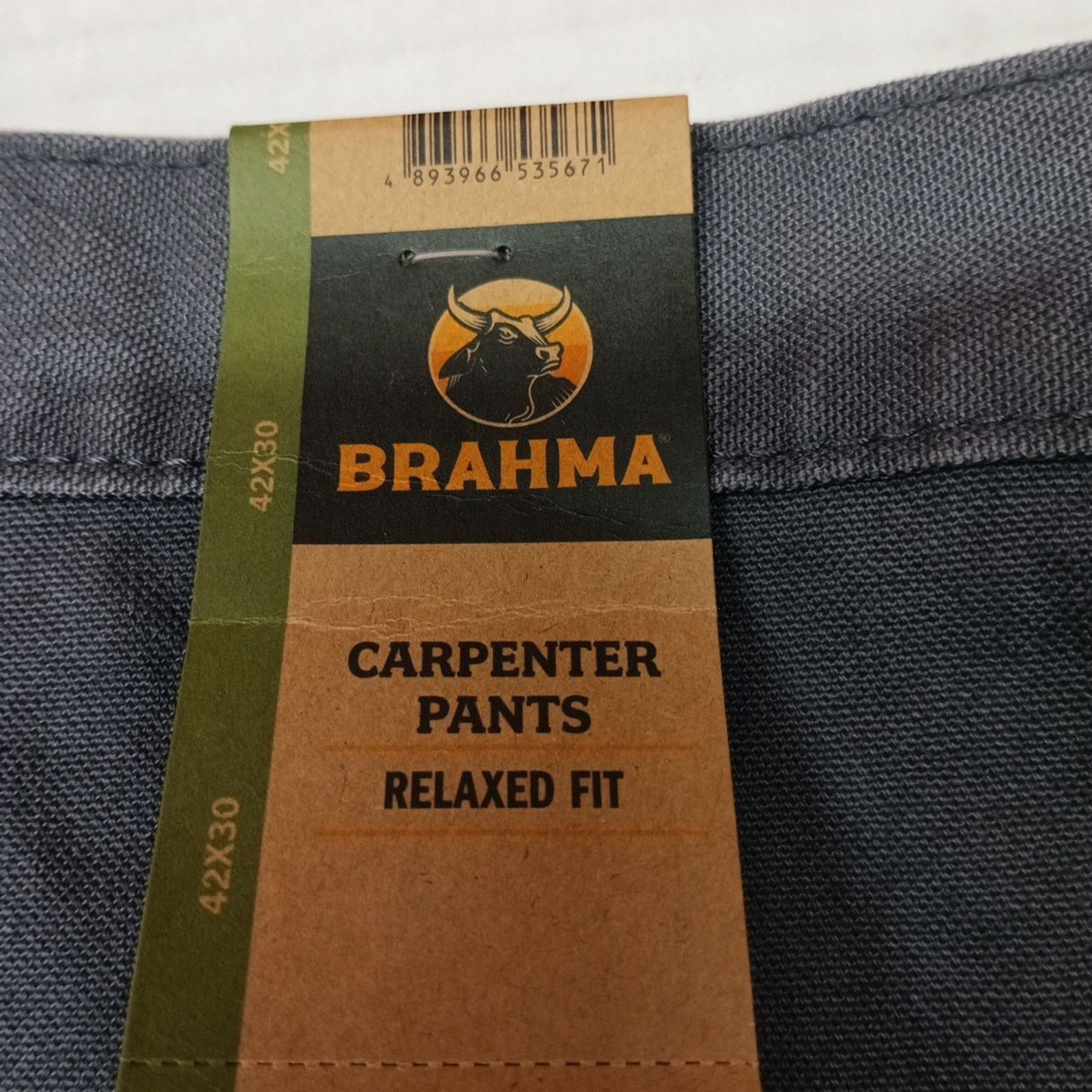 Other Brahma Work Carpenter Pants Mens Size 42x30 Gray Relaxed Fit Size US 42 / EU 58 - 2 Thumbnail