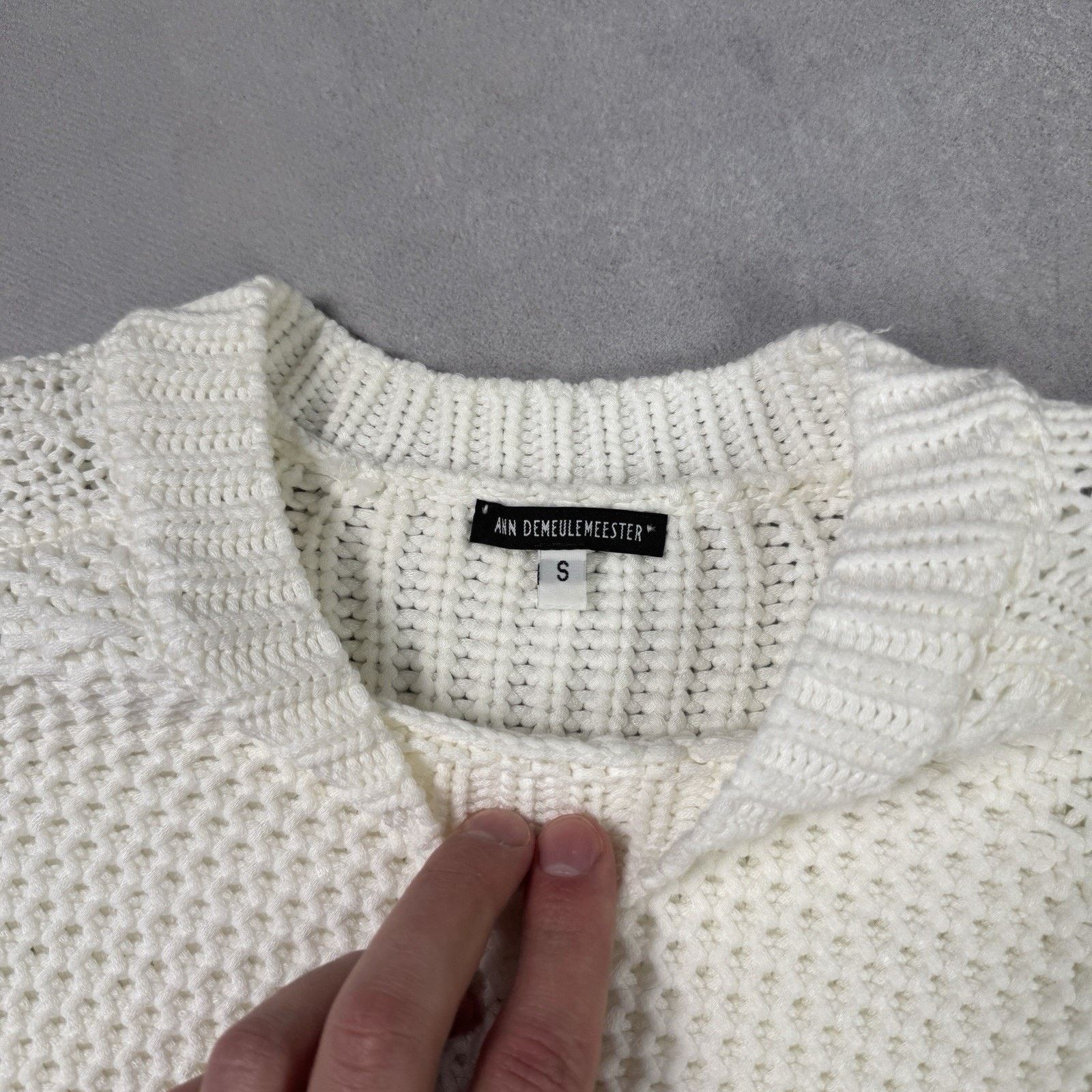 Ann Demeulemeester Ann Demeulemeester Men White Sweater Size S Oversized Size US S / EU 44-46 / 1 - 10 Thumbnail