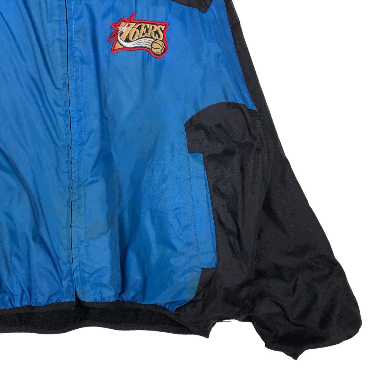 NBA 🔥Vintage Nylon Bomber Jacket NBA 76Ers Big Logo Size US XL / EU 56 / 4 - 5 Thumbnail