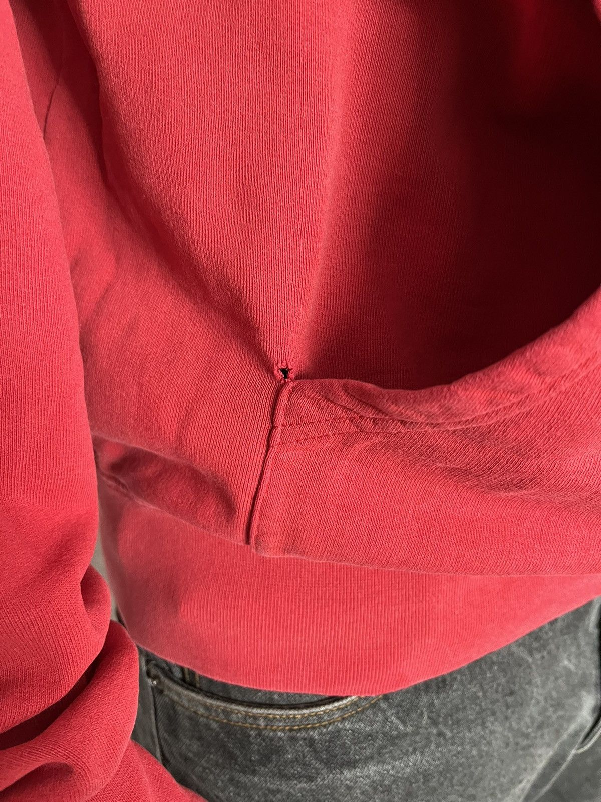 Carhartt × Vintage Vintage 90s Carhartt Men Distressed Red Logo Hoodie Size US L / EU 52-54 / 3 - 6 Thumbnail