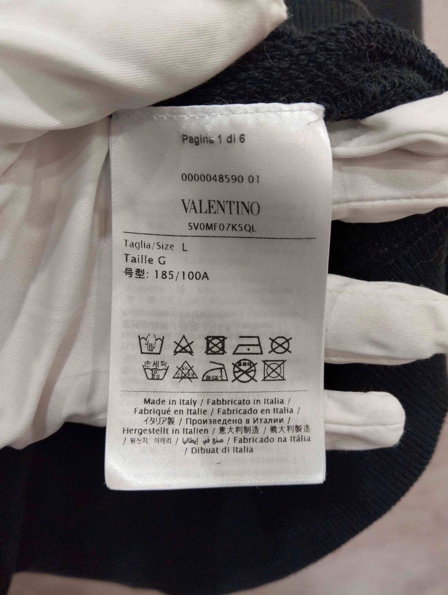 Valentino Valentino Logo Print Hooded Sweatshirt L Size US L / EU 52-54 / 3 - 5 Thumbnail
