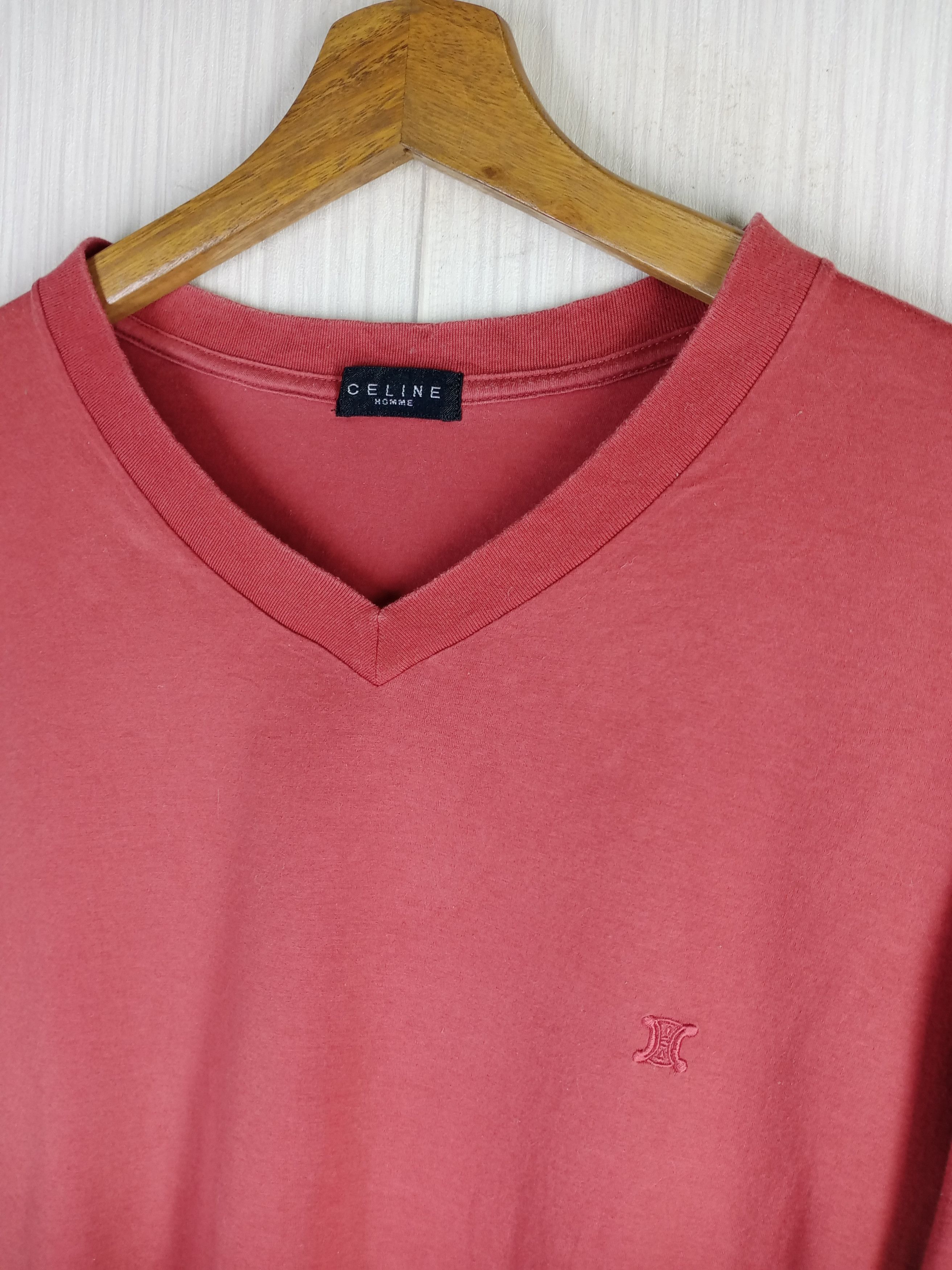 Celine Rare Vintage Celine Homme Small Logo Tshirt Size US L / EU 52-54 / 3 - 1 Thumbnail