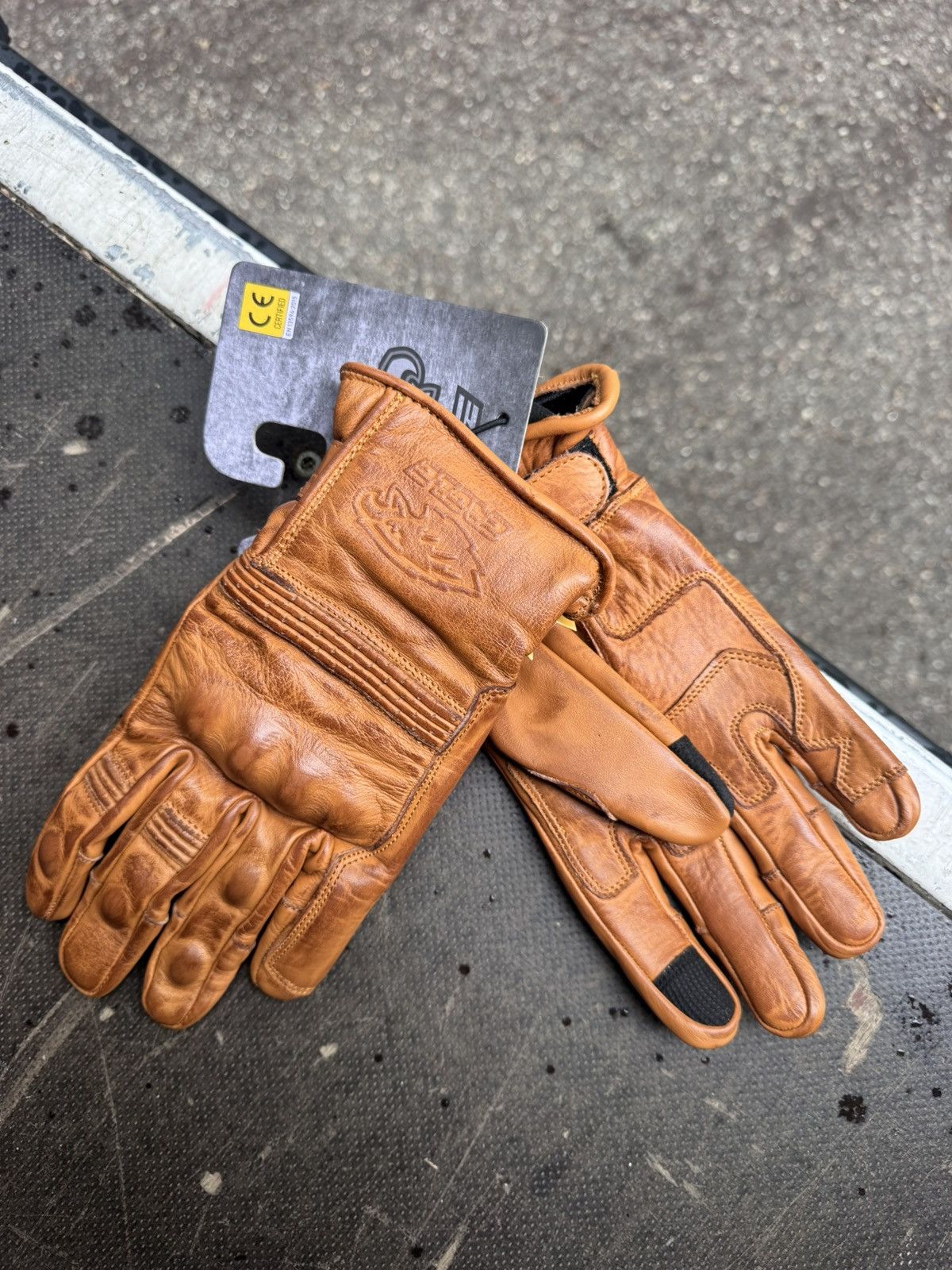 Genuine Leather Real leather gloves for motorbike Size 36 - 1 Thumbnail
