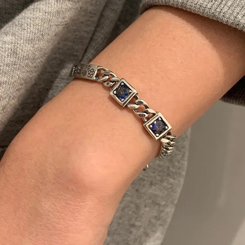 Jewelry Elegant Blue Zircons Bracelet Size ONE SIZE - 2 Thumbnail