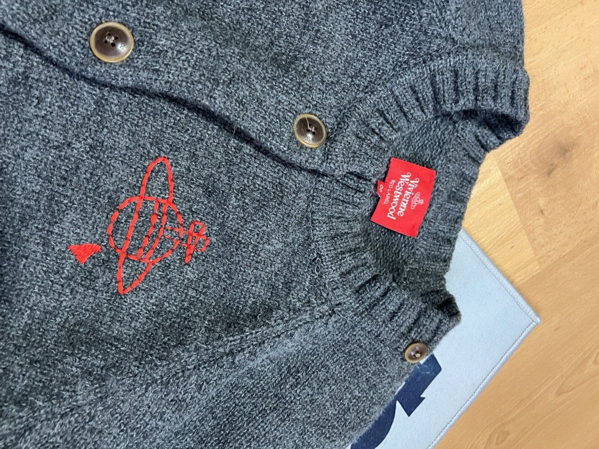 Vivienne Westwood Vivienne Westwood Red Label Wool Cardigan Grey Logo Japan Size US L / EU 52-54 / 3 - 8 Thumbnail