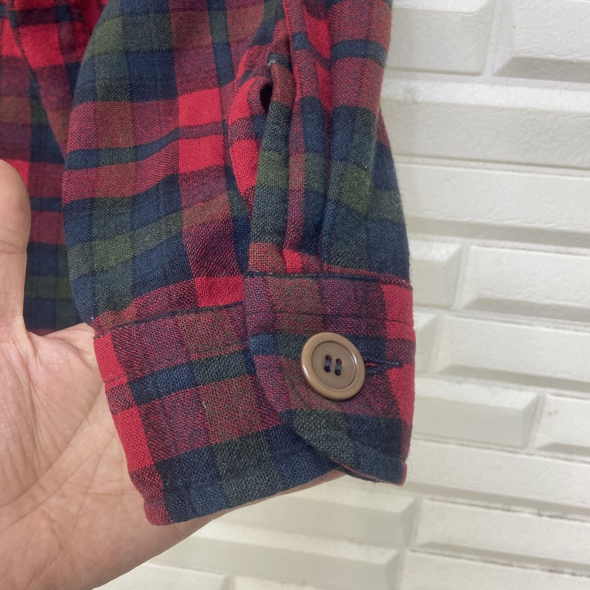 Pendleton Vintage Pendleton Red Checked Tartan Pure Virgin Wool Coat Size US L / EU 52-54 / 3 - 10 Thumbnail