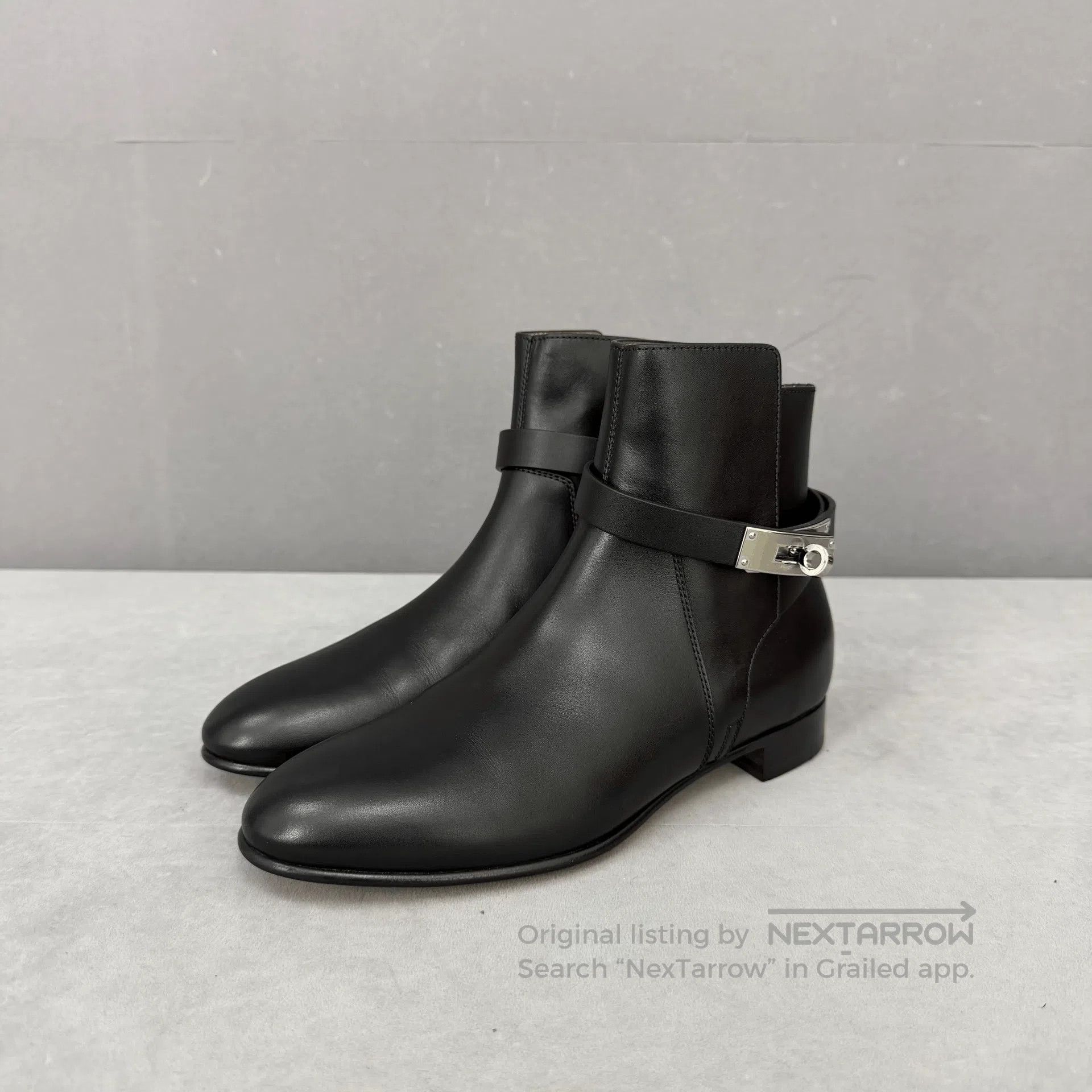 Hermes Hermes Kelly Silver Buckle Chelsea Boots. Size US 6 / IT 36 - 1 Thumbnail