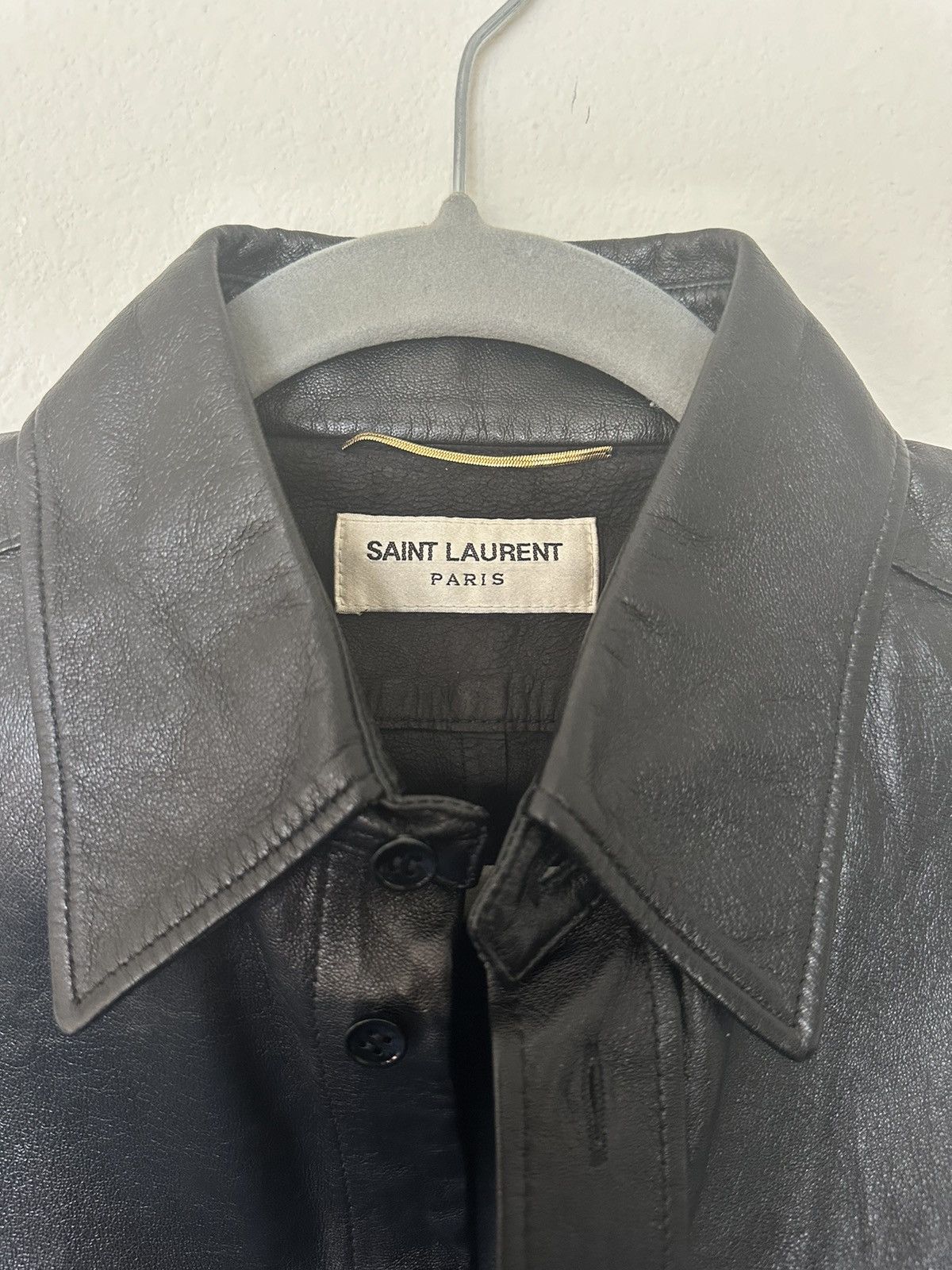 Saint Laurent Paris Black Leather Saint Laurent Top Size XS / US 0-2 / IT 36-38 - 2 Thumbnail