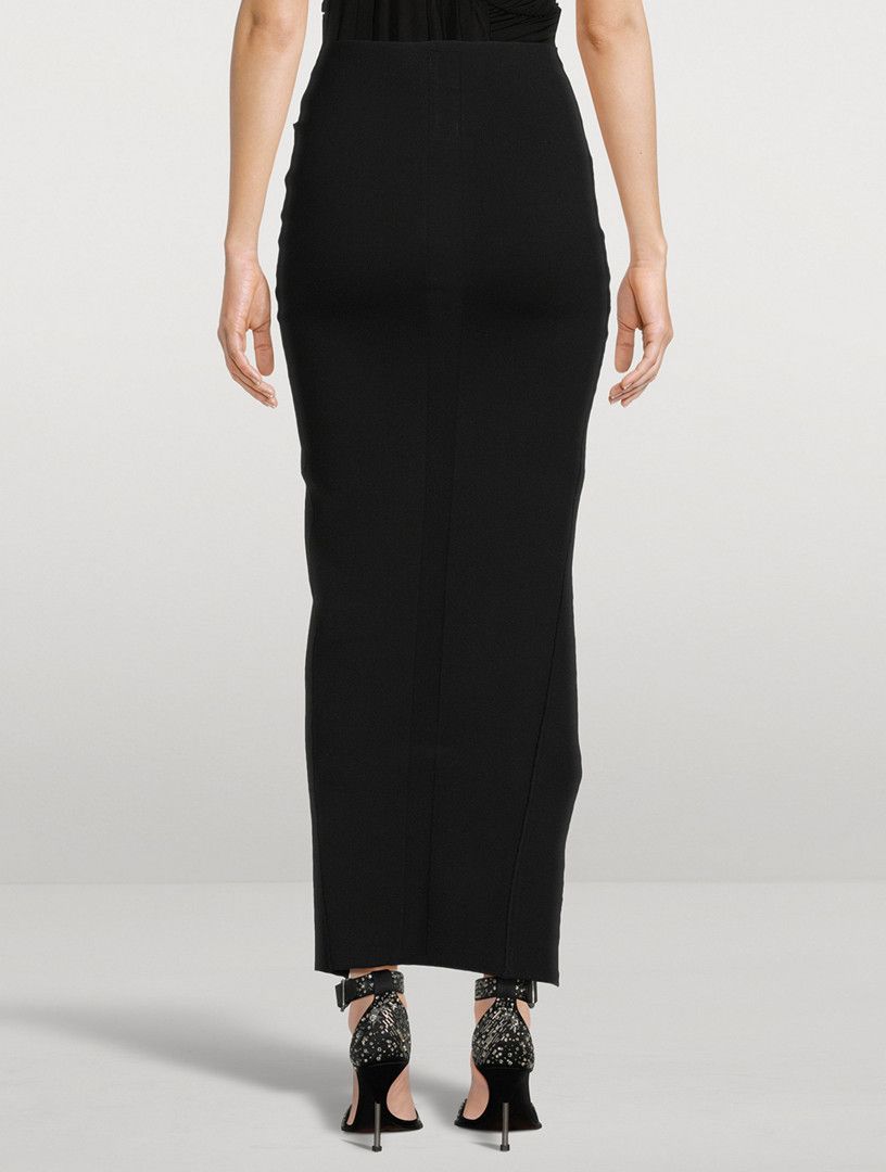 Rick Owens o1y0126 Midi Skirt in Black Size 28" / US 6 / IT 42 - 4 Thumbnail