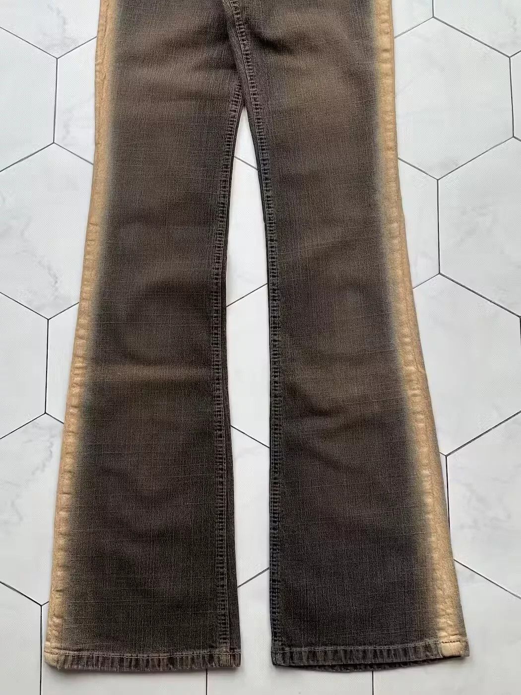 Japanese Brand Vintage Amazing Faded Flare Jeans E2(B6) Size 27" / US 4 / IT 40 - 3 Thumbnail