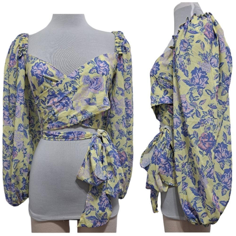 Other Yvonne & Love Floral Criss-Cross Bodies Adjustable Ties Wrap Size XL / US 12-14 / IT 48-50 - 3 Thumbnail