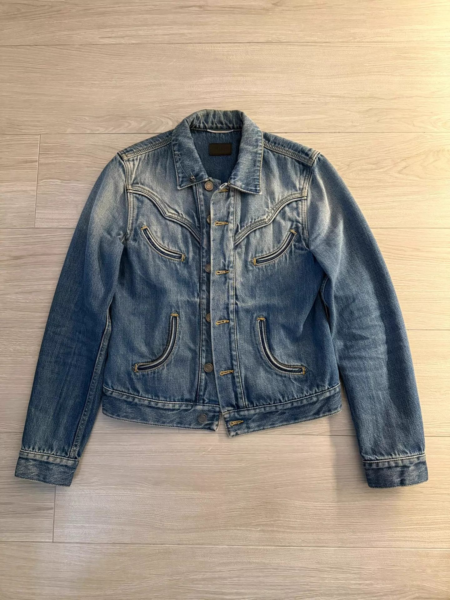 Saint Laurent Paris Saint Laurent Hedi 15ss Western Denim Jacket Size US XS / EU 42 / 0 - 1 Thumbnail