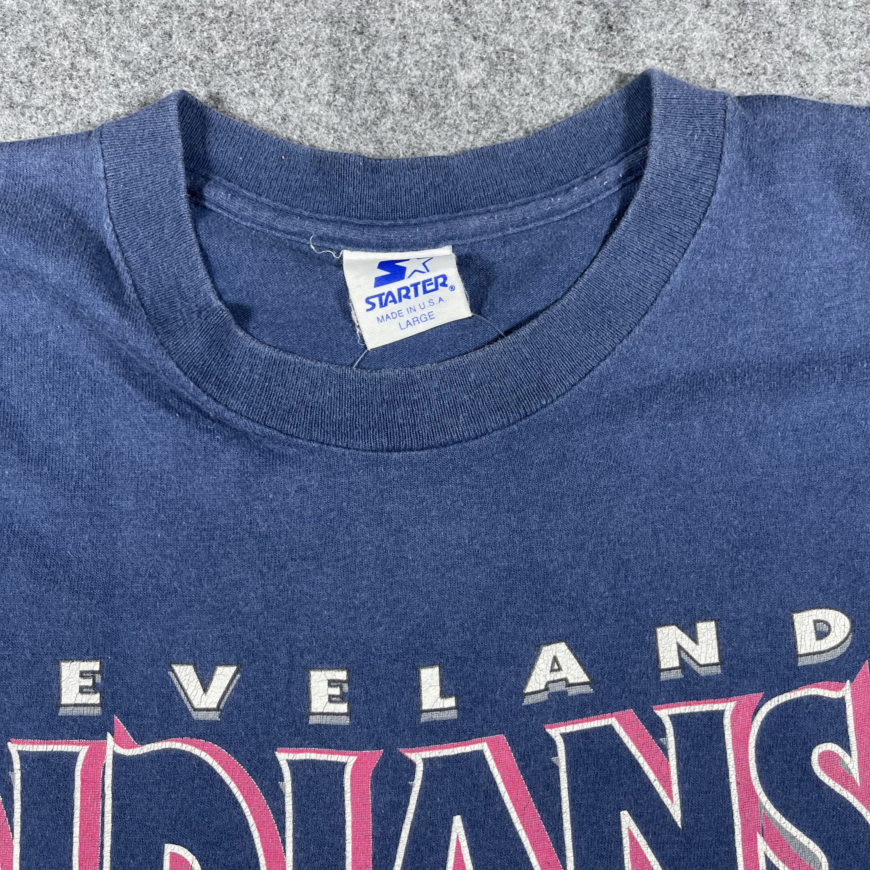 MLB Vintage 90s Cleveland Indians T-shirt Size US L / EU 52-54 / 3 - 5 Thumbnail