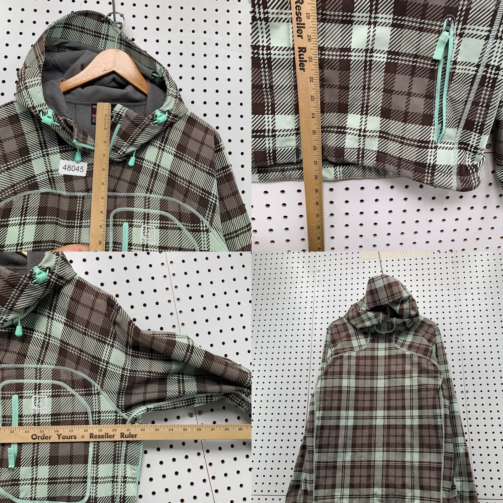 Burton Burton Dryride Plaid Surboard Ski Jacket Womens Medium Green Plaid Lined Size M / US 6-8 / IT 42-44 - 9 Thumbnail