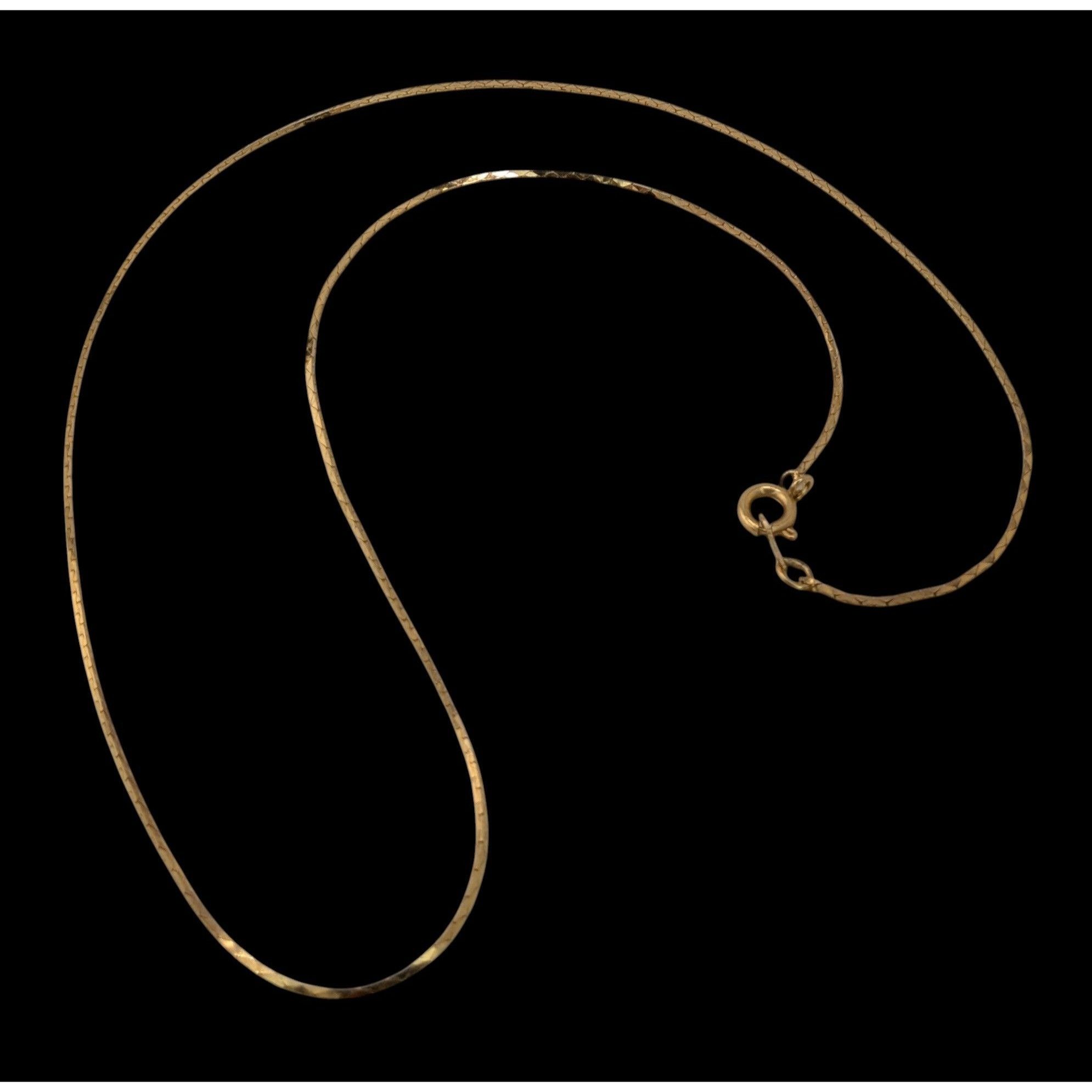Other Classic Elegant Tone Flat Snake Chain Necklace Gold Tone Wit Size ONE SIZE - 2 Thumbnail