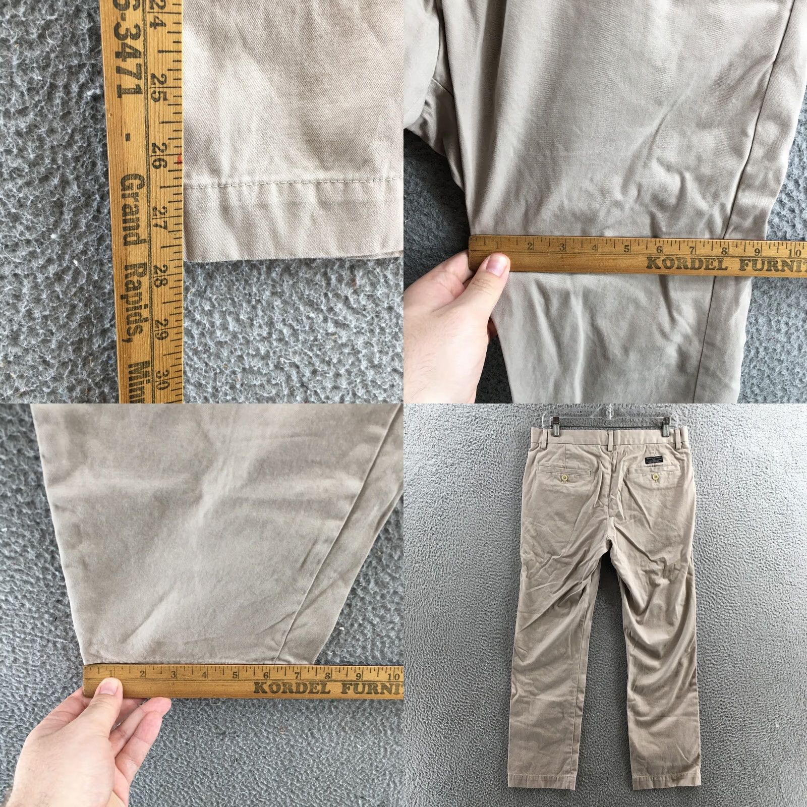 Banana Republic Banana Republic Aiden Chino Pants Mens 32x30 Beige Cotton Regular Fit Casual Shirt? Size US 32 / EU 48 - 8 Thumbnail