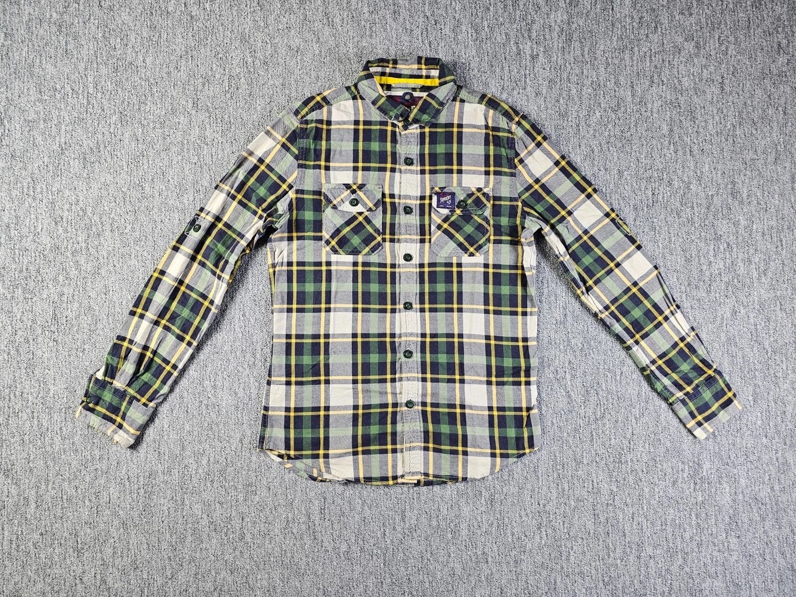 Superdry Superdry Lumberjack Twill Plaid Shirt Men M Navy Green Size US M / EU 48-50 / 2 - 4 Thumbnail