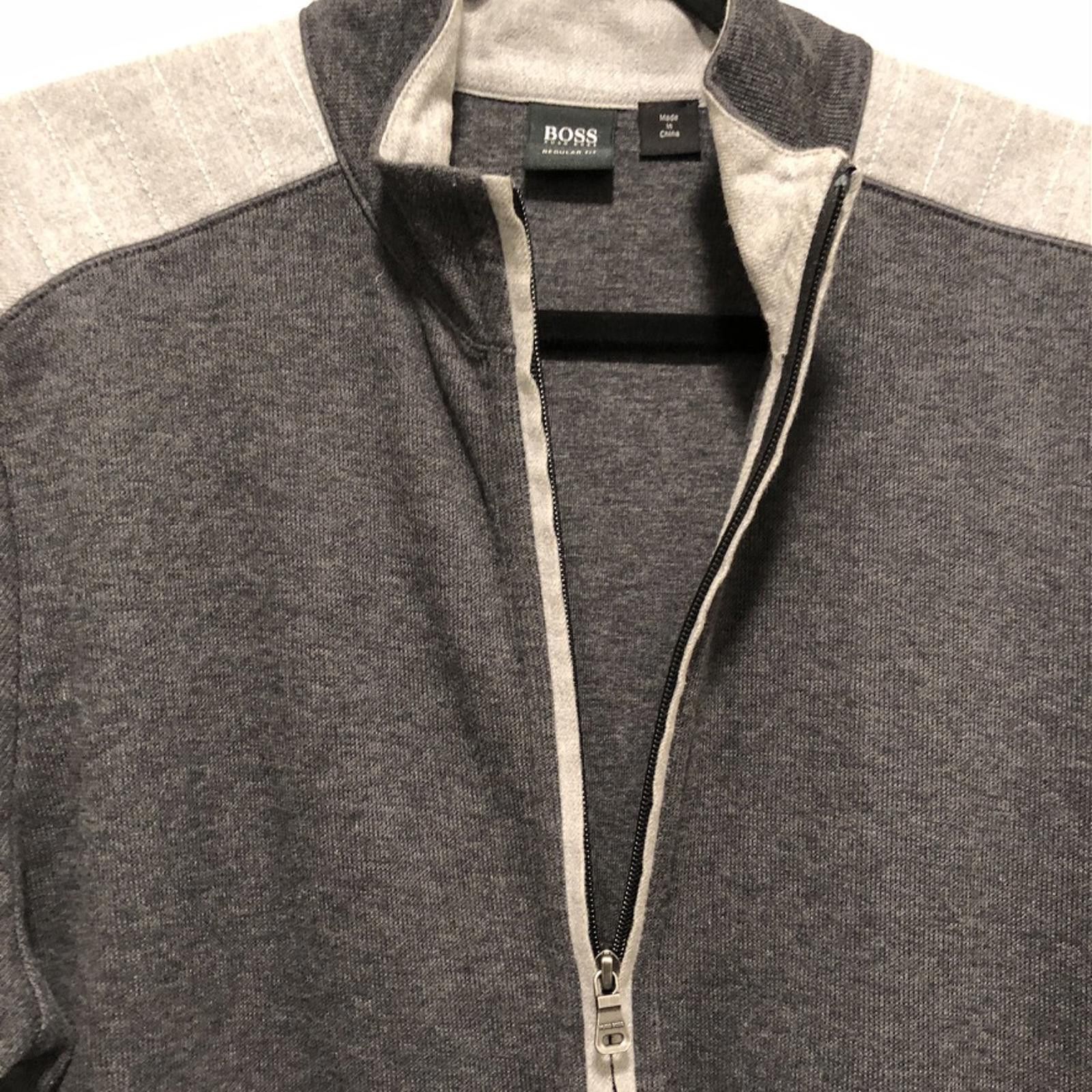 Hugo Boss Hugo Boss Gray Full-Zip Luxury Knit Sweater Cardigan L Size US L / EU 52-54 / 3 - 4 Thumbnail