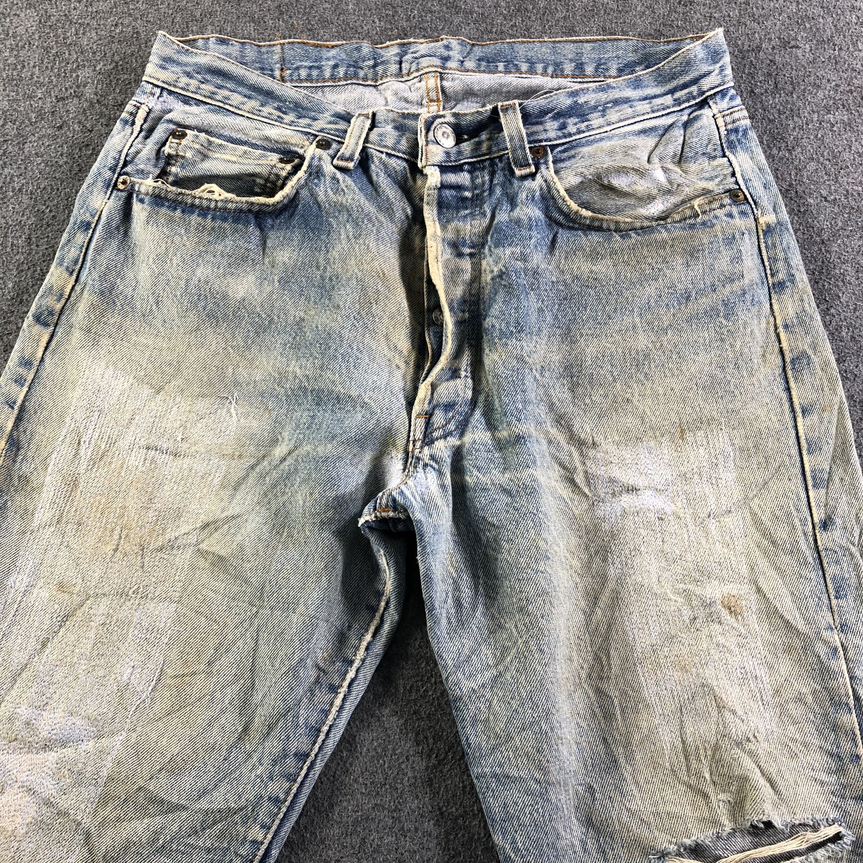 Levi's 90s Vintage Light Wash Levis 501 Jeans-J3905 Size US 32 / EU 48 - 3 Thumbnail