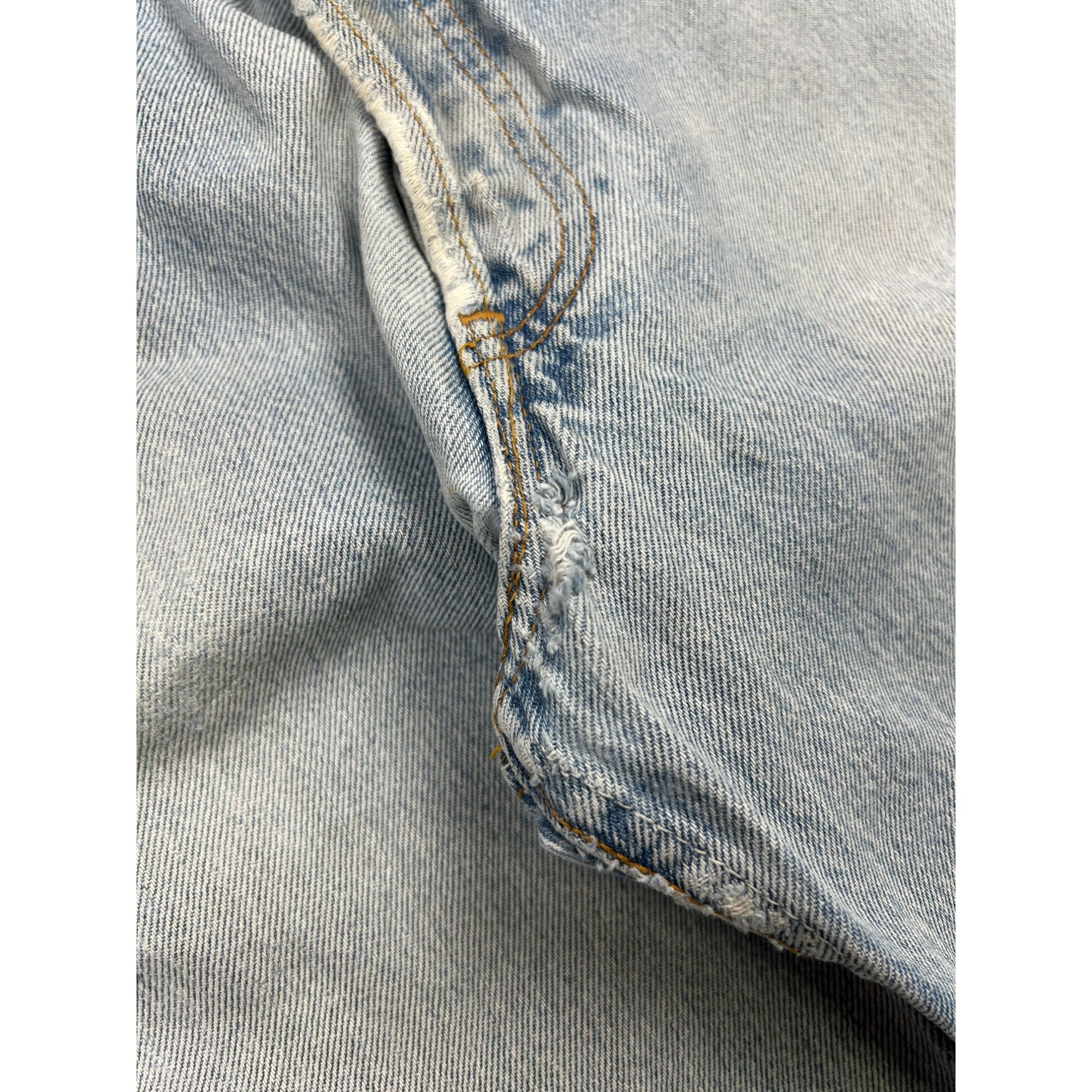 Levi's Levi’s 501 Made in UK Distressed Patchwork Denim Jeans Size US 31 - 8 Thumbnail