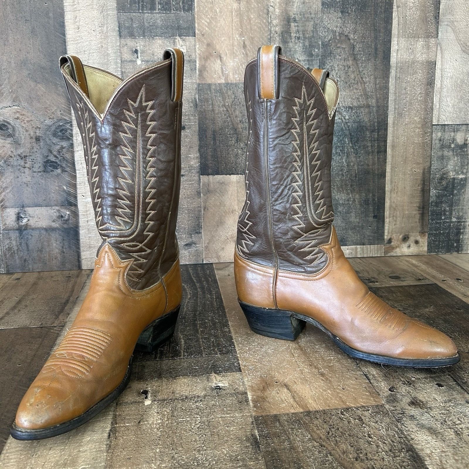 Tony Lama Tony Lama Vintage Gold Label Western Cowboy Boots Mens 9 D Size US 9 / EU 42 - 3 Thumbnail