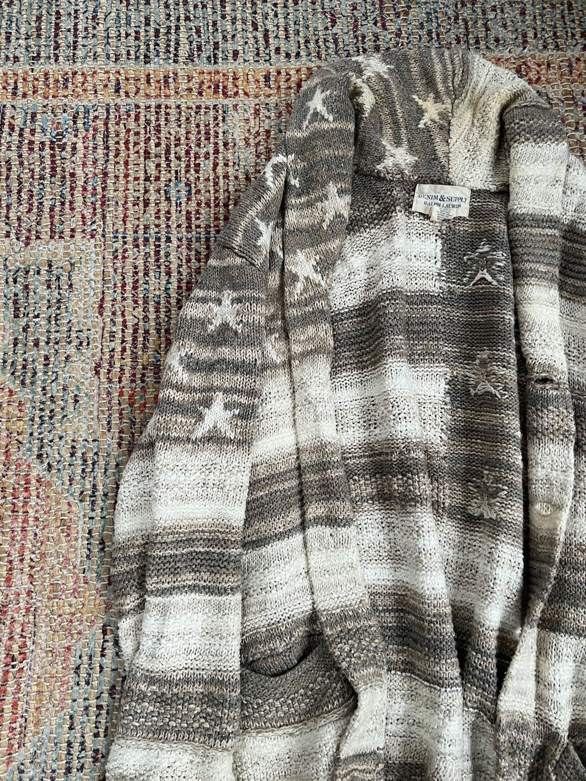 Denim & Supply Ralph Lauren United States Flag Ralph Lauren Cardigan Sweater Size US L / EU 52-54 / 3 - 4 Thumbnail