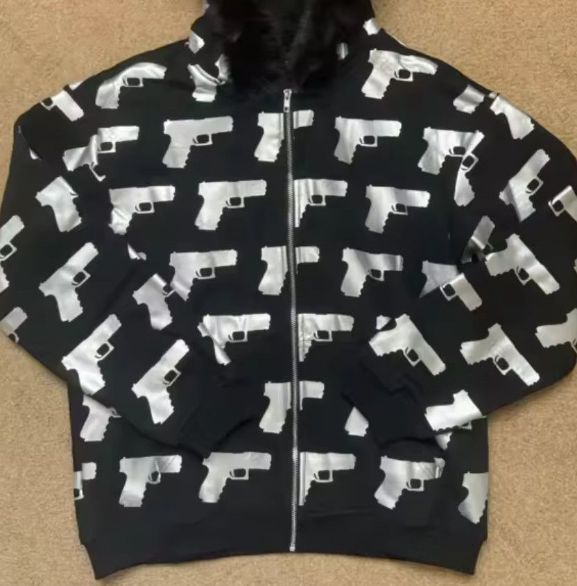 Other High Street Fashion Punk Y2K Dark Retro Pistol Hoodies Size US L / EU 52-54 / 3 - 2 Thumbnail