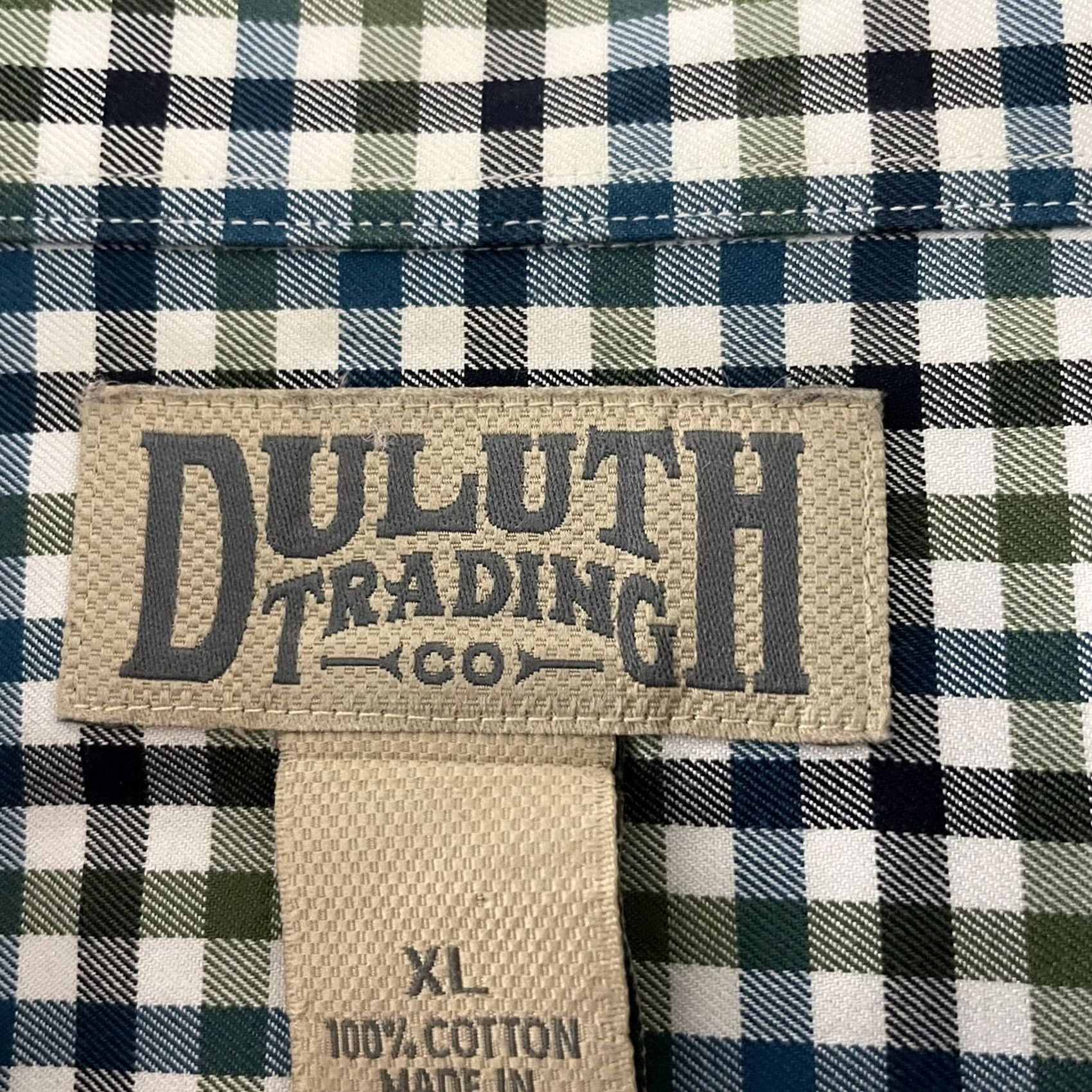 CO Duluth Short Sleeve Plaid Button-Up Shirt Mens XL Green White Blue Centennial Plaid? Size US XL / EU 56 / 4 - 2 Thumbnail