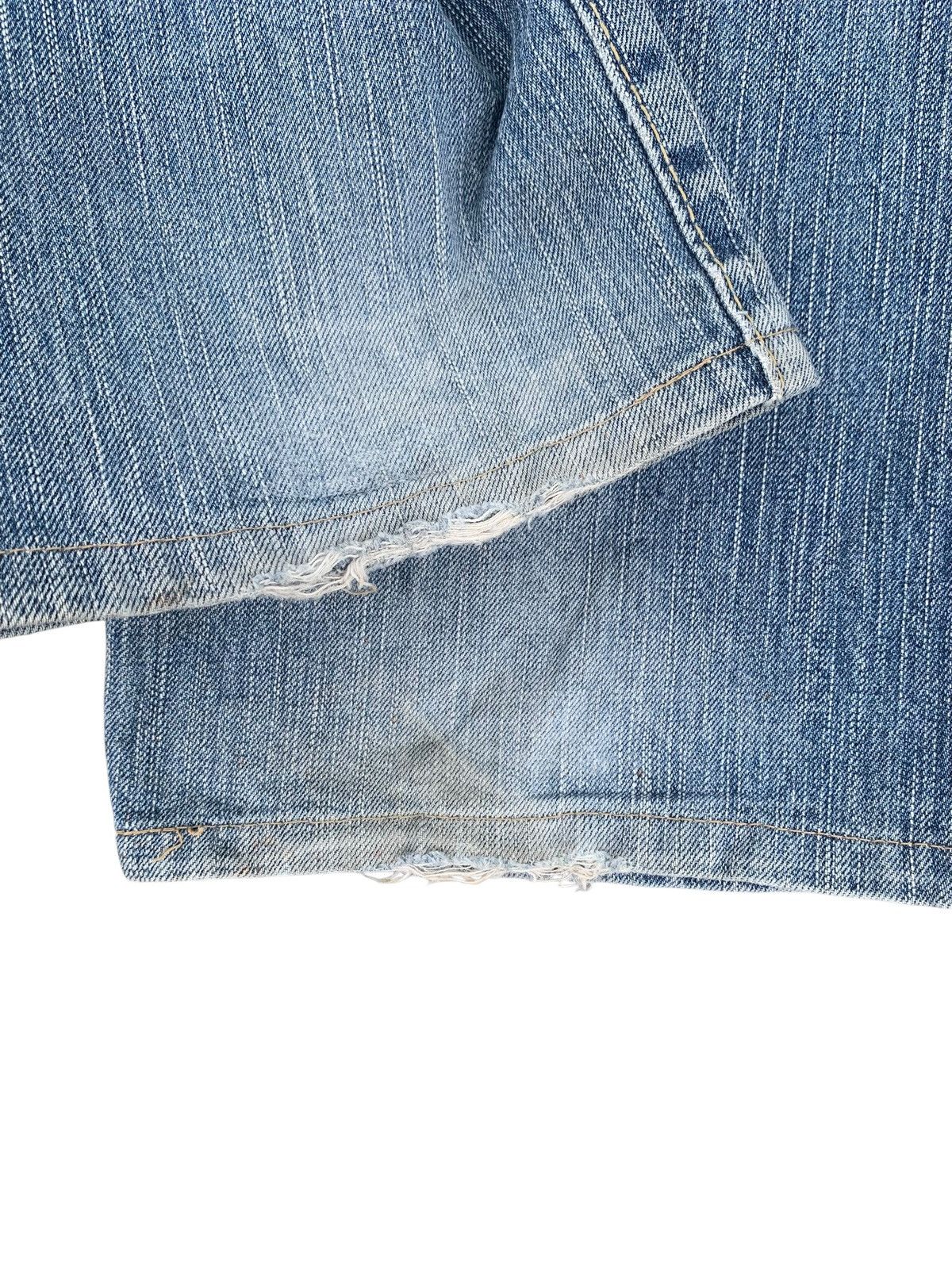 Kapital VINTAGE EDWIN 505Z SELVEDGE BAGGY RUSTY DISTRESSED DENIM Size US 31 - 22 Thumbnail