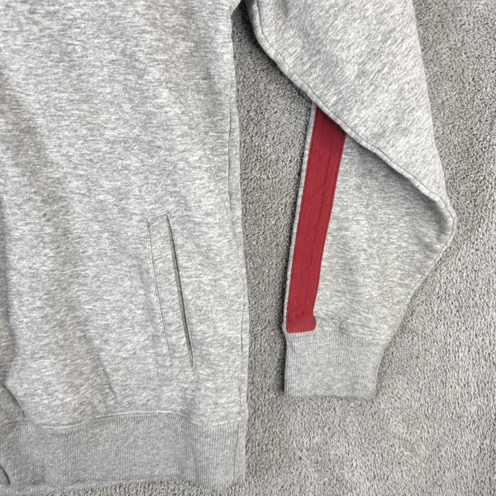 Timberland Timberland Sweatshirt Mens Large Gray Full Zip Fleece Stand Collar Logo Embroidered Graphic Print Pockets Heavyweight Cotton Blend Regular Fit Fall Size US L / EU 52-54 / 3 - 3 Thumbnail