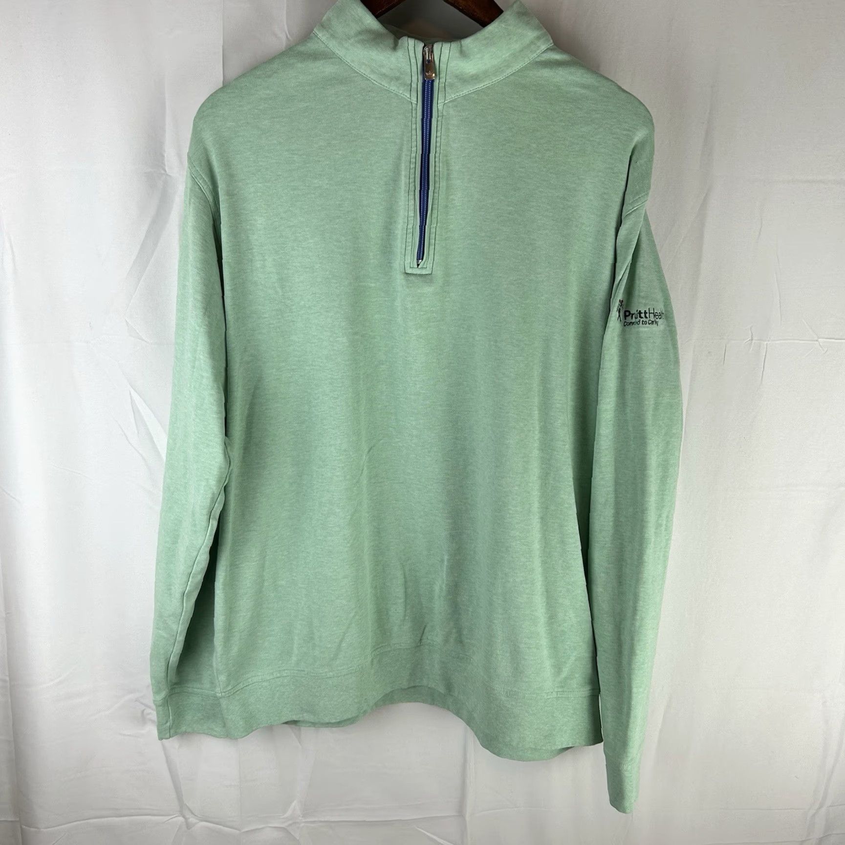 Peter Millar Peter Millar Sweater Men’s XL Green 1/4 Zip Melange Interlock Pullover MS17K40 Size US XL / EU 56 / 4 - 2 Thumbnail