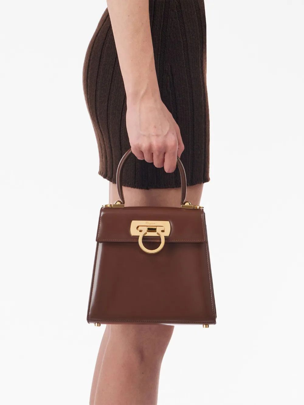Salvatore Ferragamo o1s1rm0526 Size : OS / Shoulder Bag in Chocolate Brown Size ONE SIZE - 6 Thumbnail