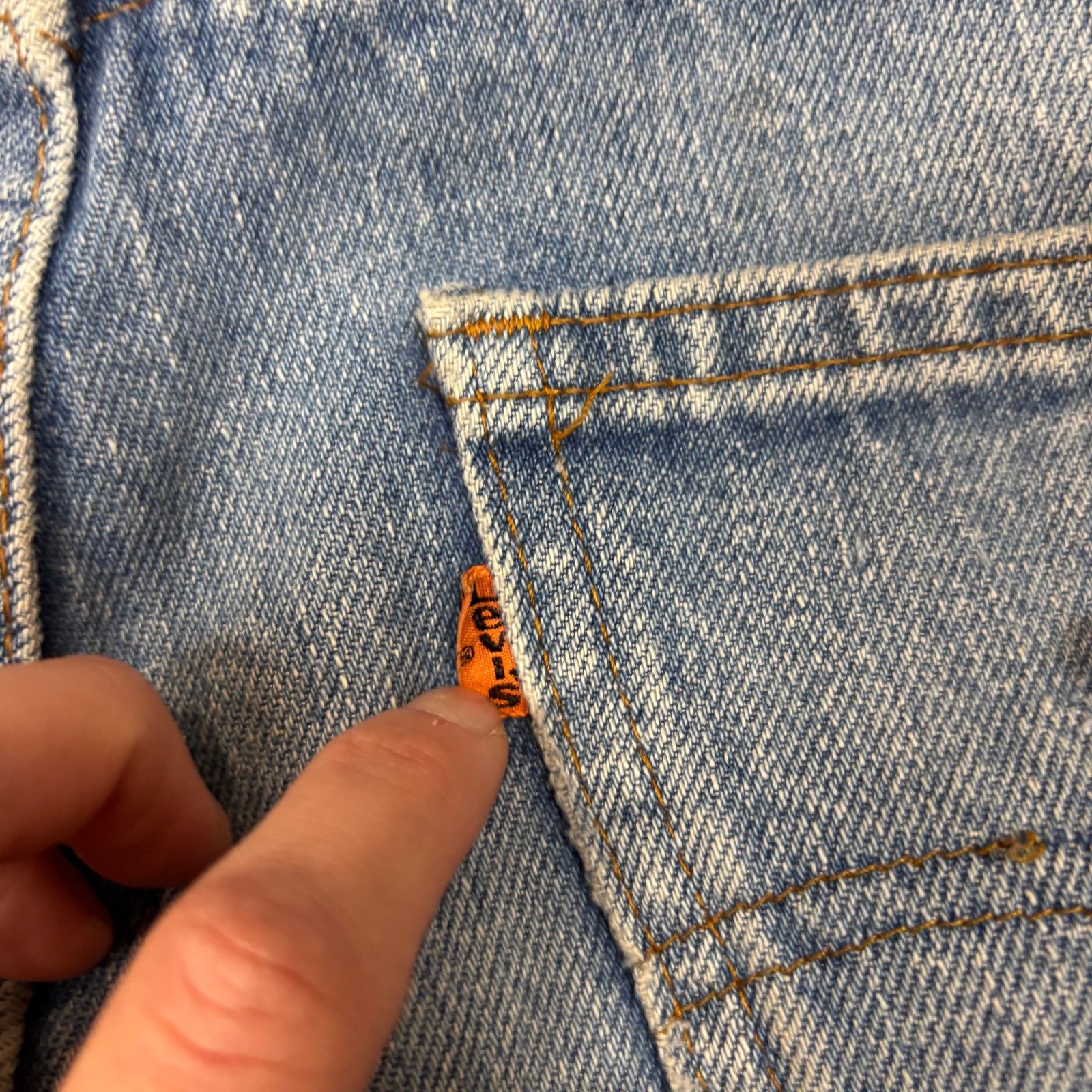 Levi's × Vintage Vintage 80s Levi's 40509-0215 Orange Tab Jeans Men's 33x29 Size US 33 - 4 Thumbnail