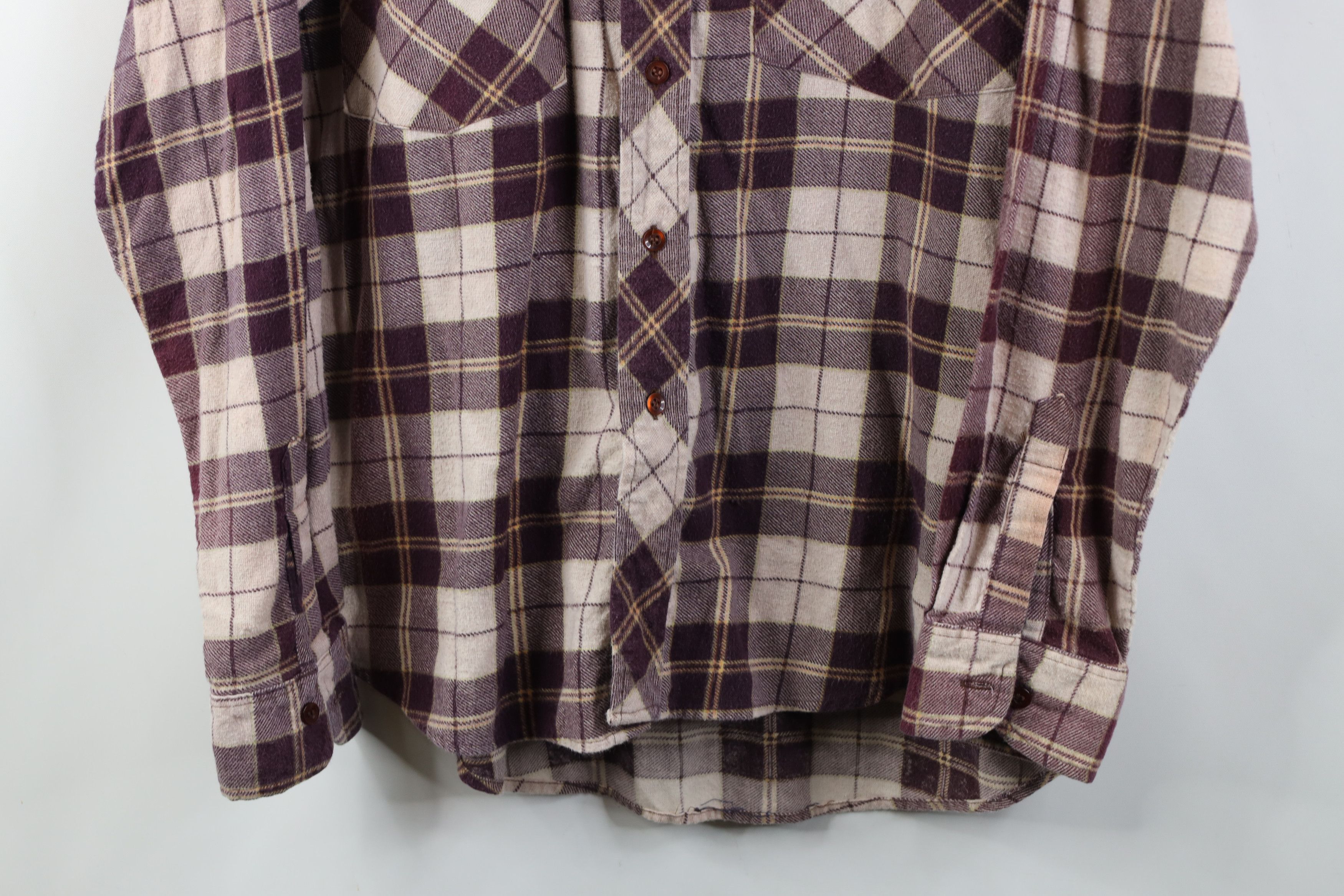 Vintage Vintage 90s Streetwear Flannel Collared Button Shirt Plaid Size US L / EU 52-54 / 3 - 3 Thumbnail