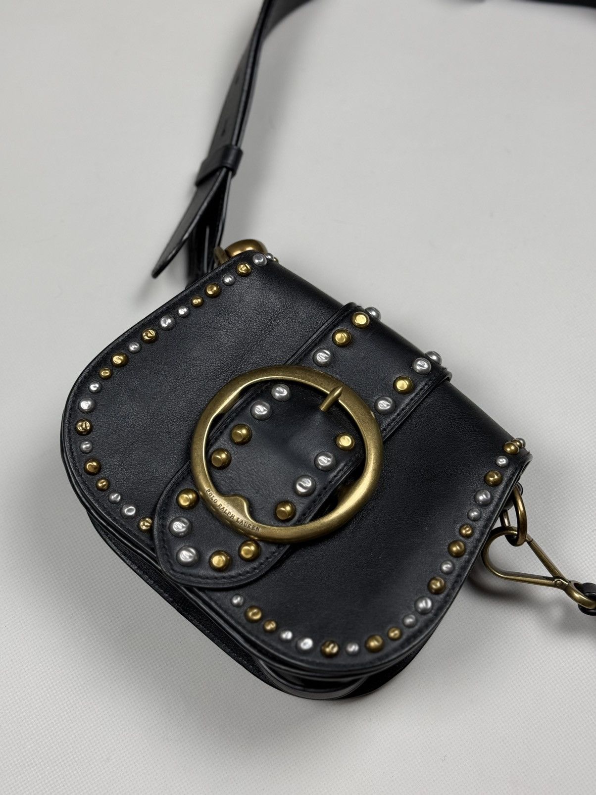 Polo Ralph Lauren Leather Studded Lennox Crossbody Bag