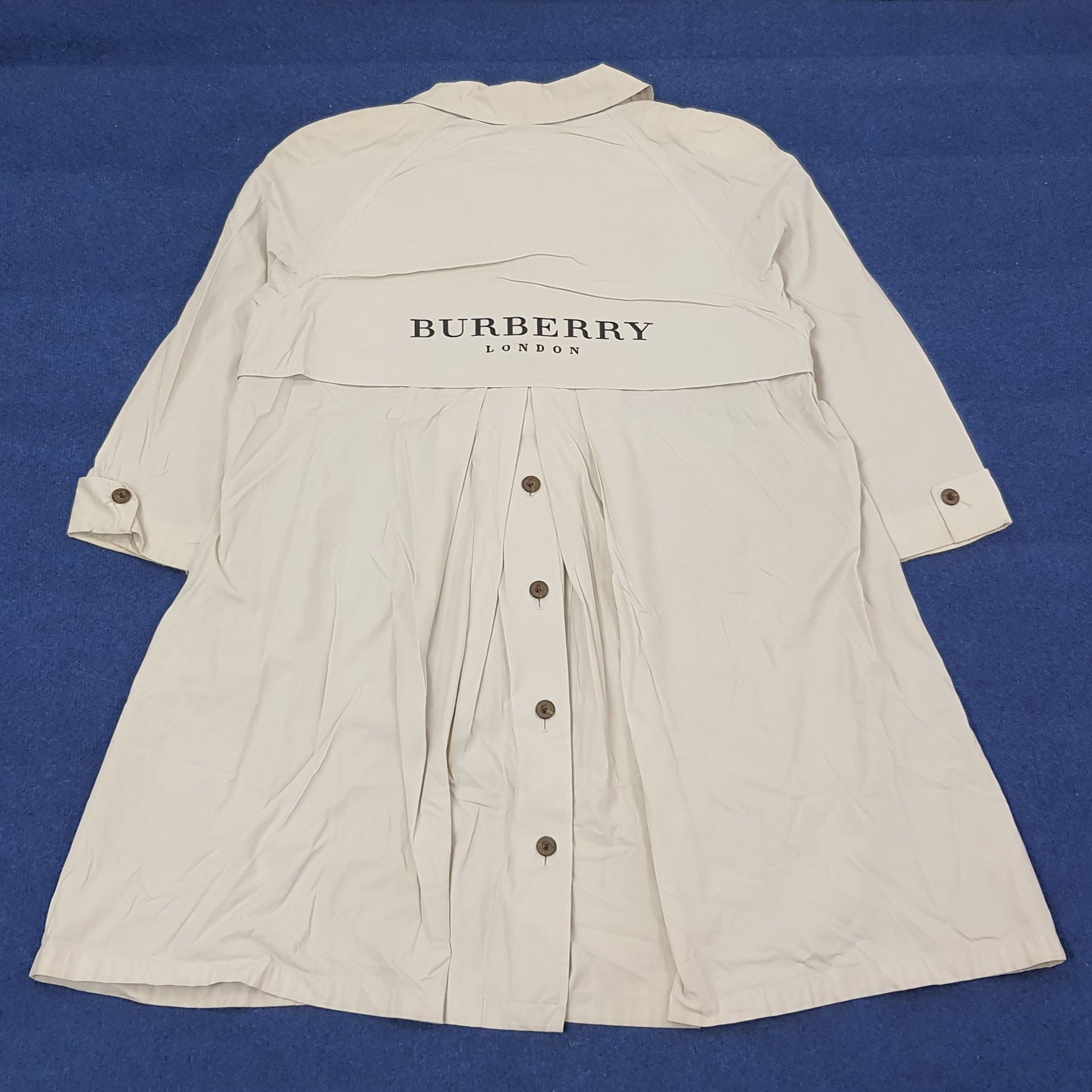 Burberry Vintage Burberrys Custom Logo Trench Jacket C246N4 Size L / US 10 / IT 46 - 1 Thumbnail