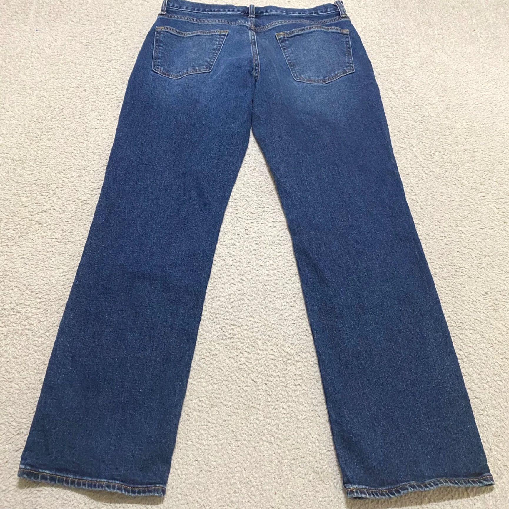 Old Navy Old Navy Jeans Mens 32x32 Blue Denim Medium Wash Straight Leg Mid Rise Flex Shirt Mens 32 Blue Denim Jeans Vintage Not N/A Size US 32 / EU 48 - 2 Thumbnail