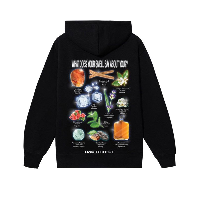 Market MARKETx AXE Collab Stealie Scent Infused Ink Hoodie Size US XL / EU 56 / 4 - 1 Thumbnail