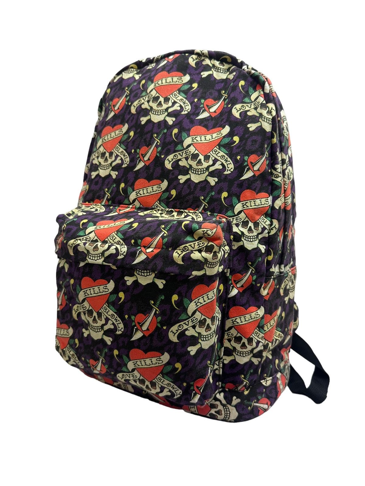 Ed Hardy RARE ‼️ Ed Hardy "Love Kills Slowly" OVP Backpack Size ONE SIZE - 3 Thumbnail