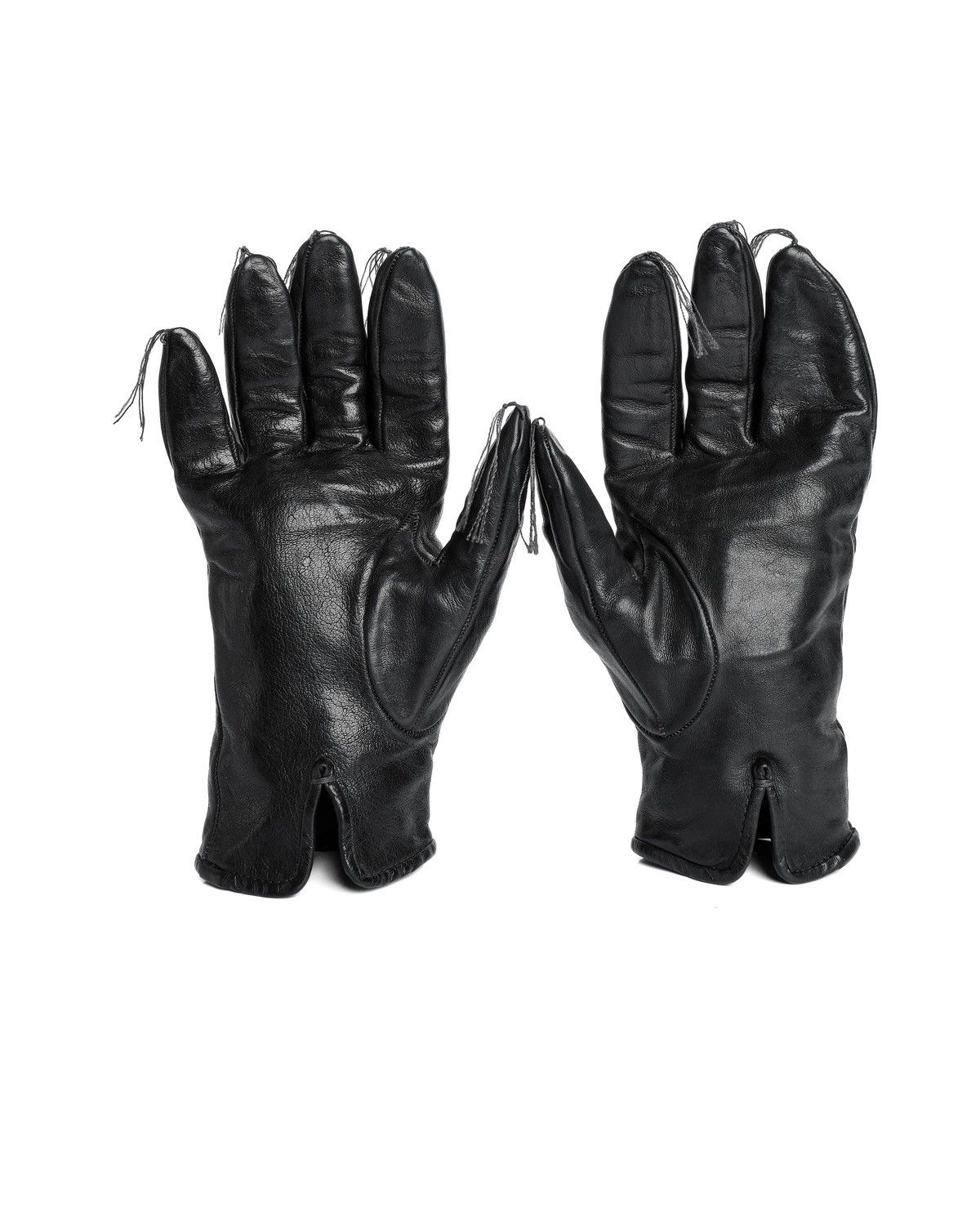 Carol Christian Poell Carol Christian Poell Leather Gloves With Tassels Size 46 - 2 Thumbnail
