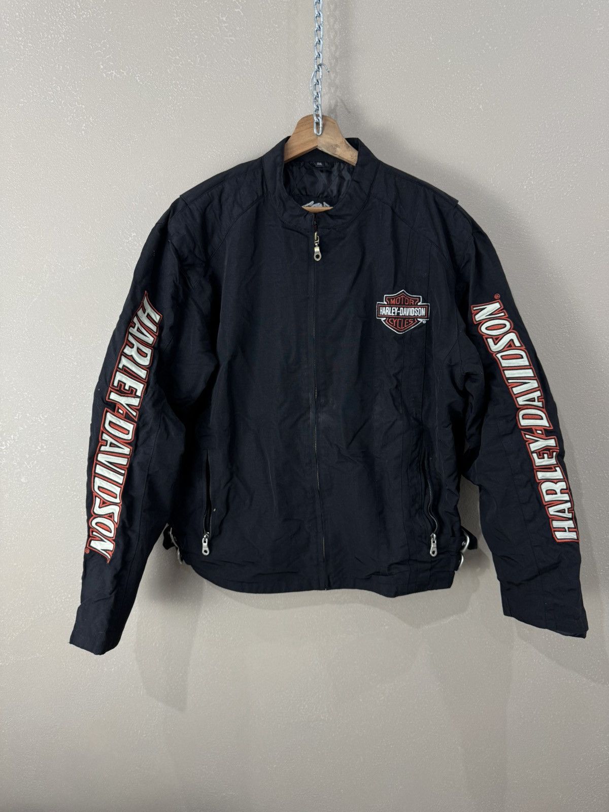Harley Davidson HARLEY DAVIDSON Jacket Bomber Racing 90s Vintage Size US XXL / EU 58 / 5 - 1 Thumbnail