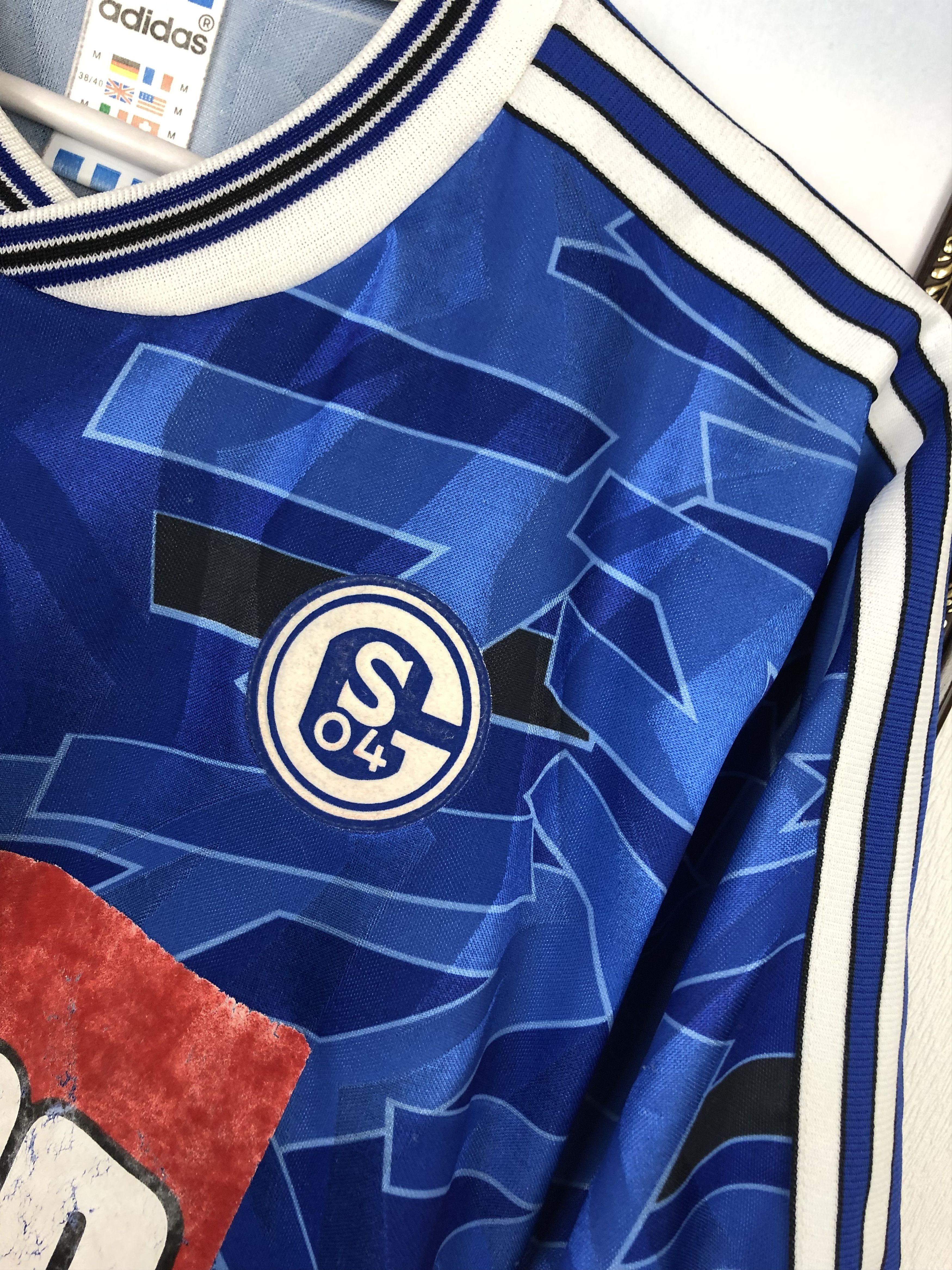 Adidas FC Schalke 04 Home football shirt 1993 Soccer Adidas Jersey Size US M / EU 48-50 / 2 - 4 Thumbnail
